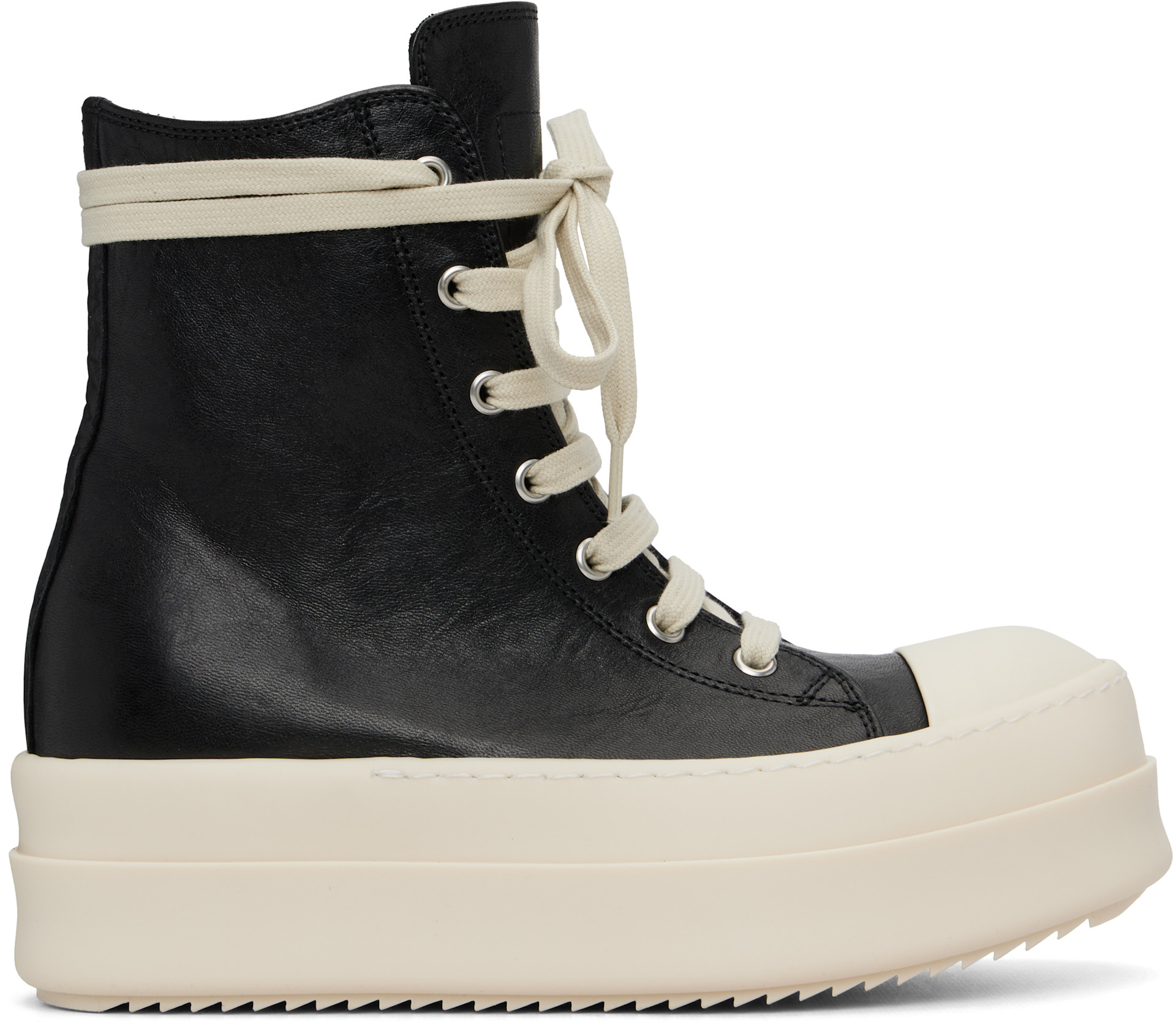 Rick Owens: Black Temple Mega Bumper Sneakers | SSENSE
