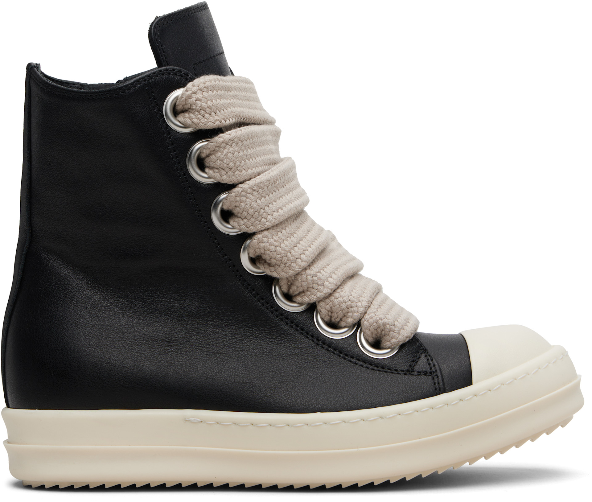 Rick Owens: Black Temple Jumbolace Sneakers | SSENSE