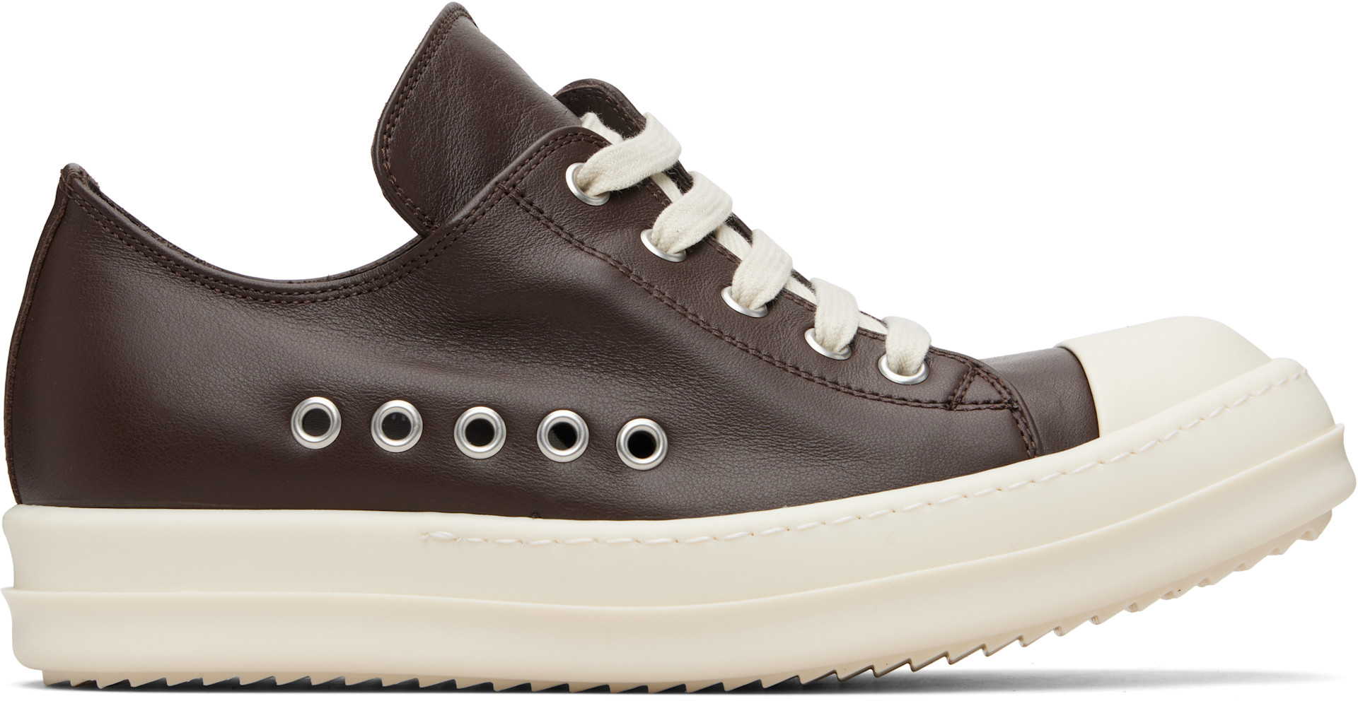 限界価格‼️新品未使用Rick Owens CROPPED BRAD TEMPLE Rick Owens: Brown Temple Extreme Low Sneakers | SSENSE