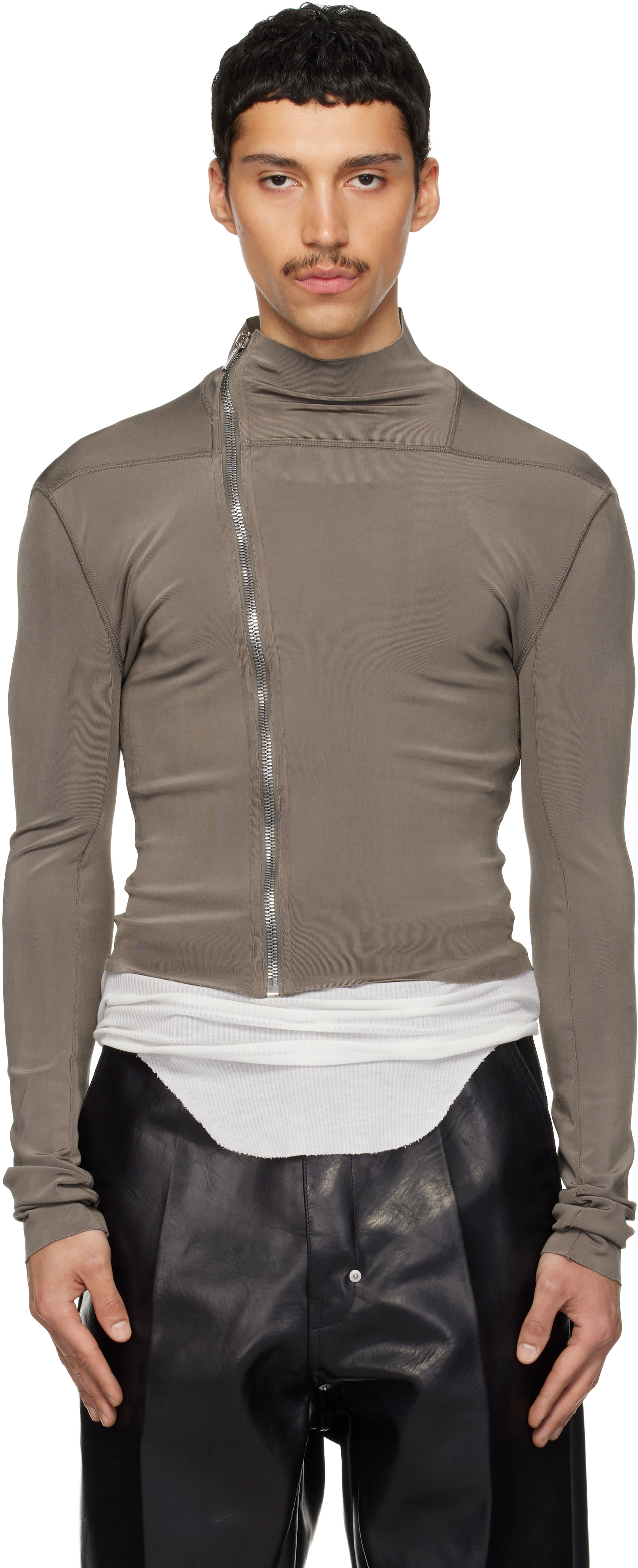 Rick Owens: Gray Temple Gary Jacket | SSENSE