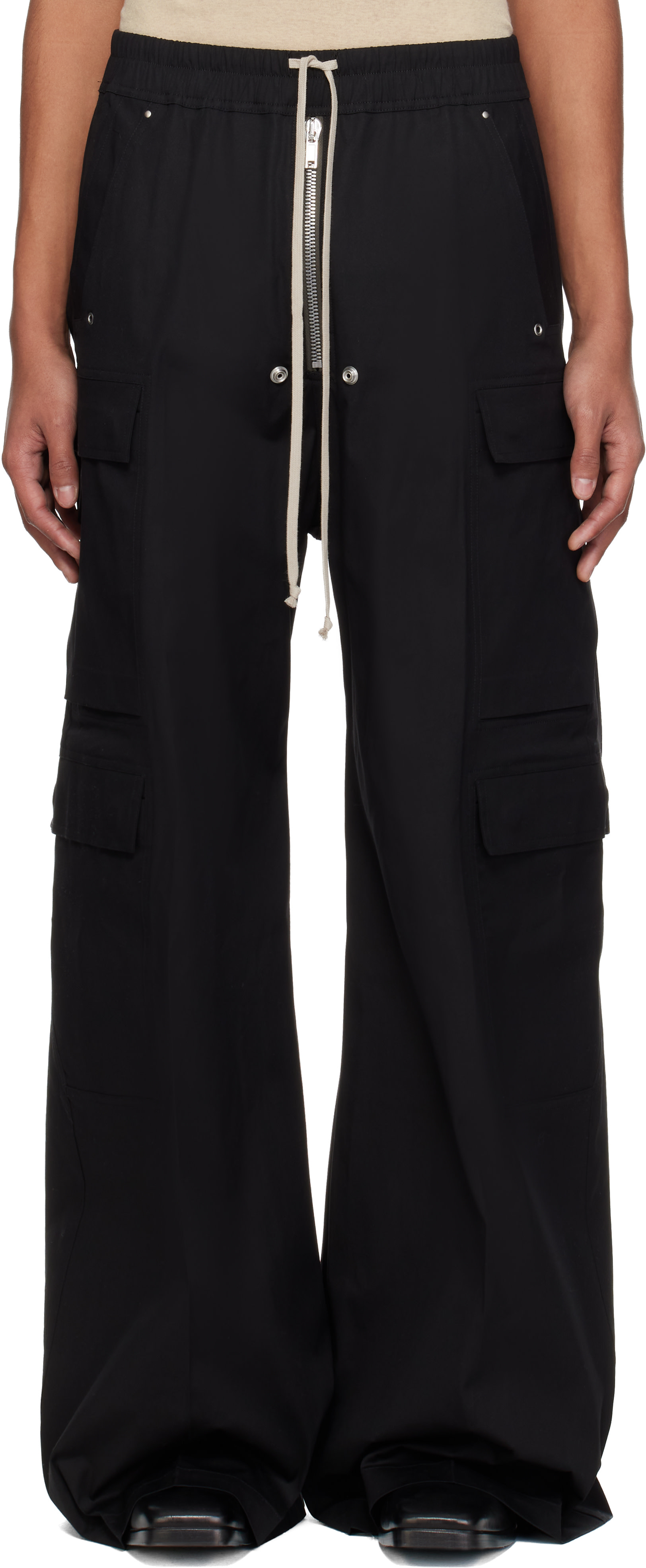 Rick Owens: Black Temple Cargobelas Cargo Pants | SSENSE
