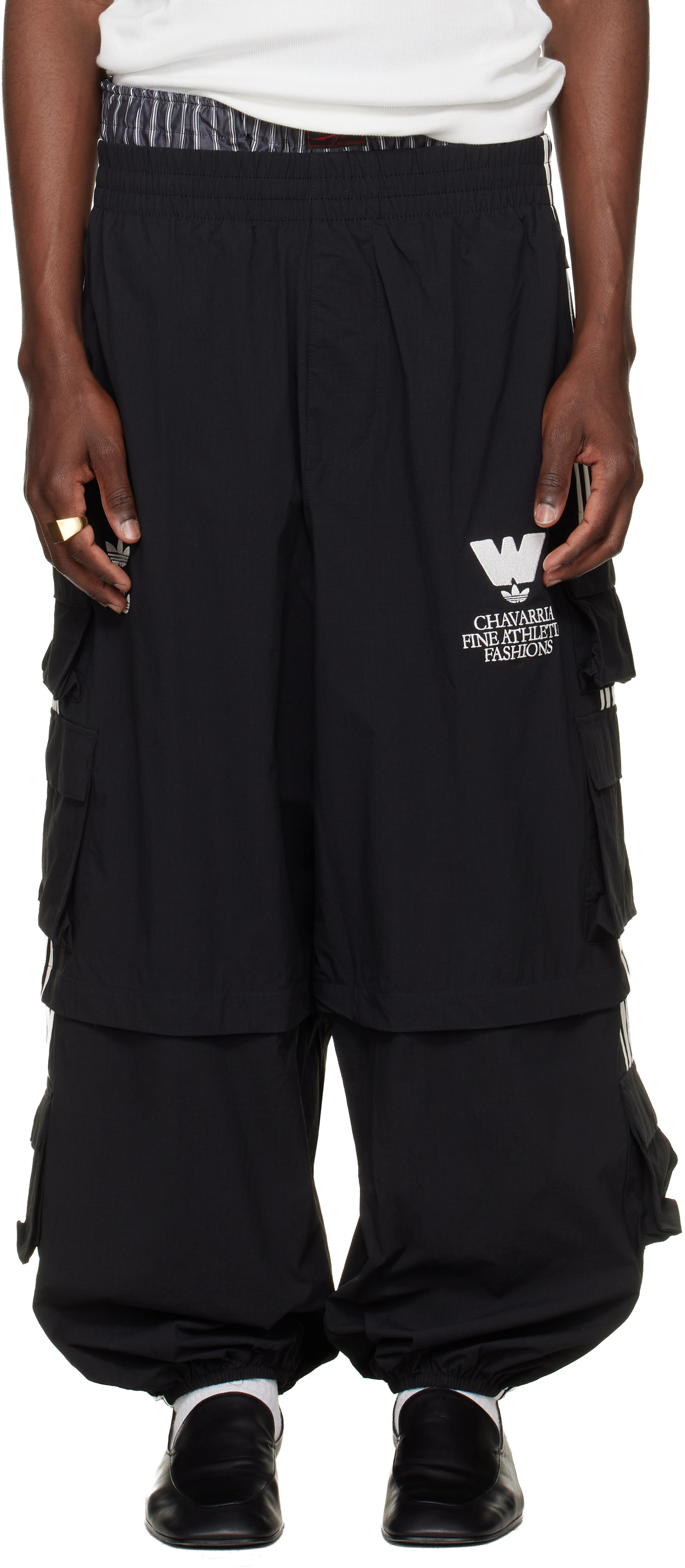WILLY CHAVARRIA RAVER CARGOPANT（一月末掲載終了） WILLY CHAVARRIA: Black adidas Originals Edition Cargo Pants