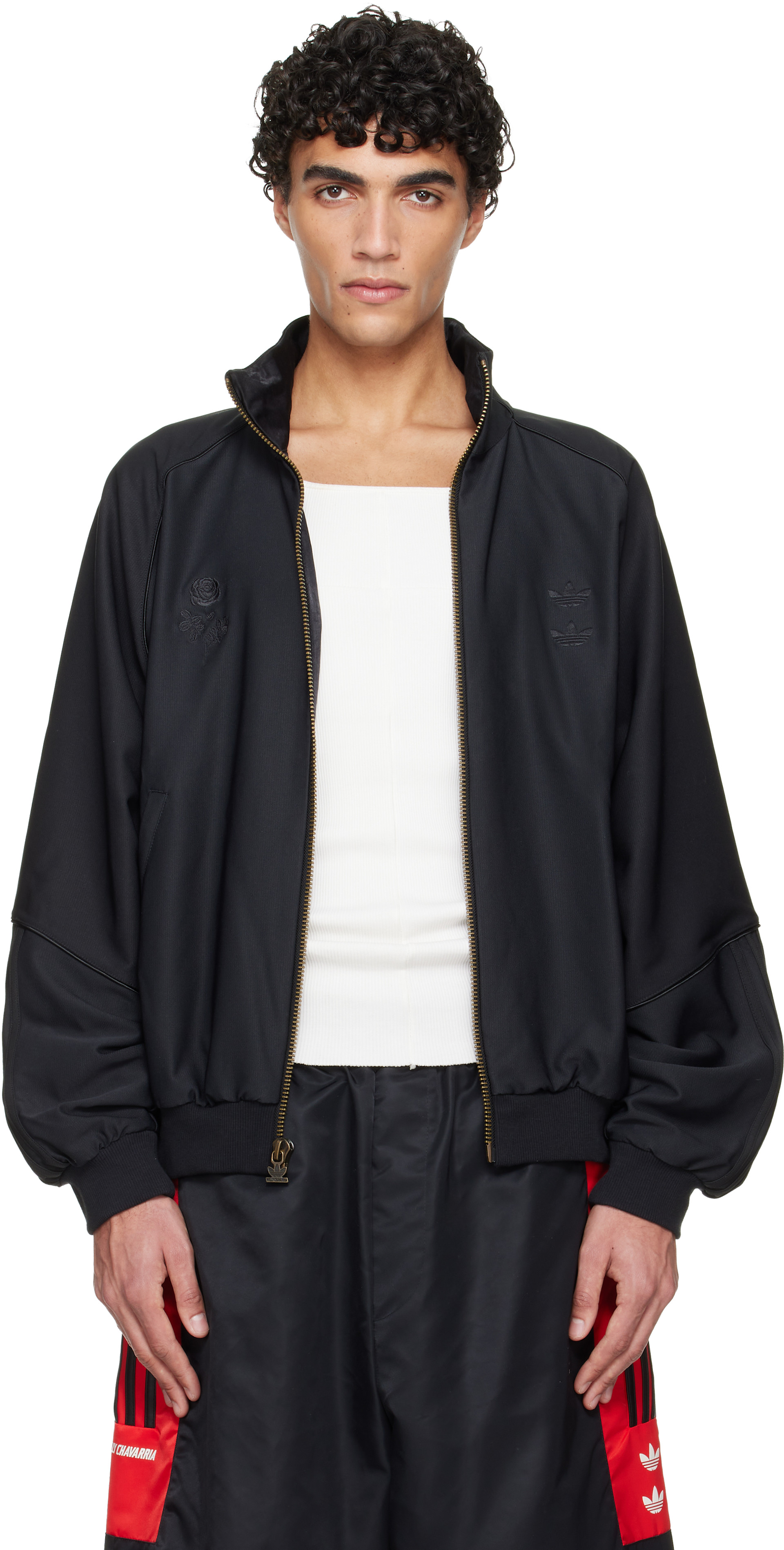 WILLY CHAVARRIA: Black adidas Originals Edition Dress Twill Track 