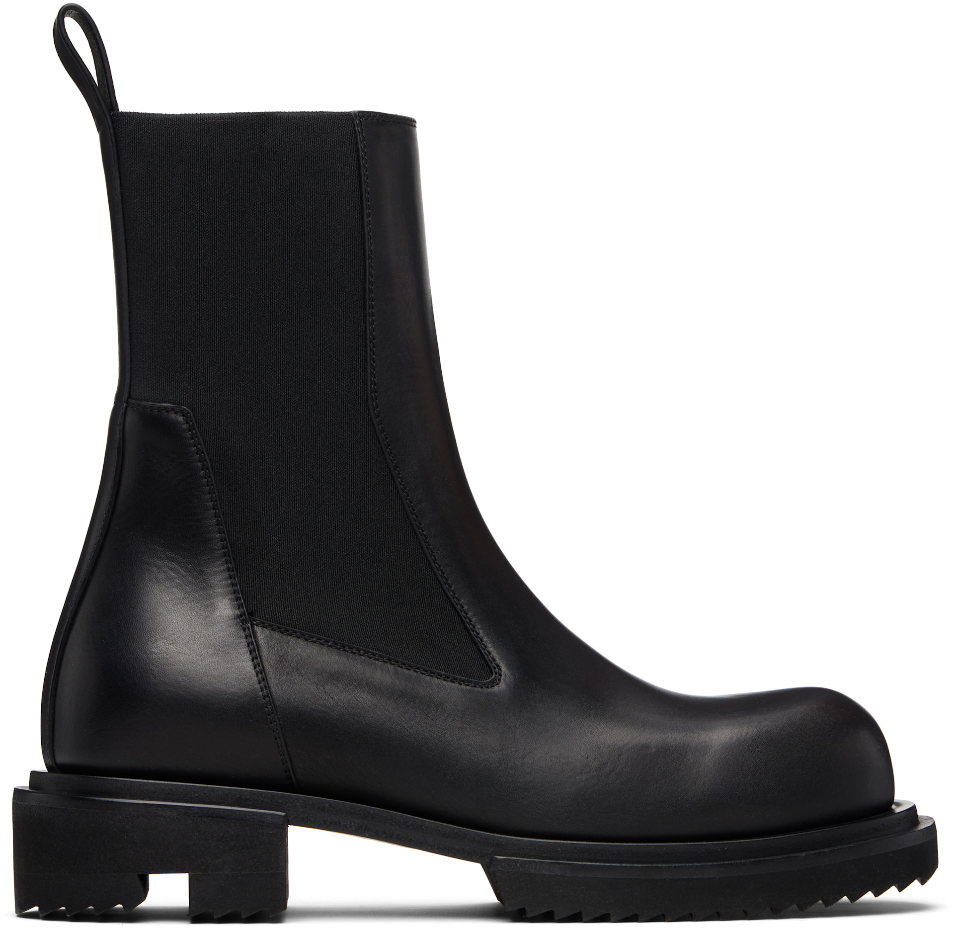 Rick Owens: Black Temple Beatle Gabe Chelsea Boots | SSENSE