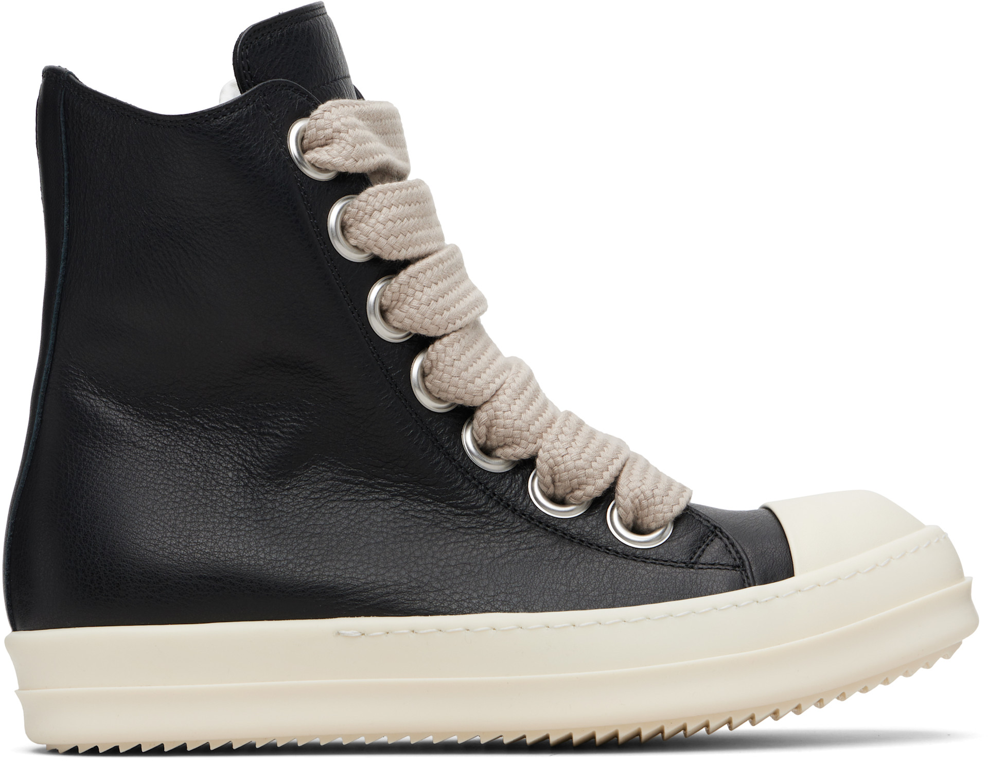 Rick Owens: Black Temple Jumbolace Sneaks Sneakers | SSENSE