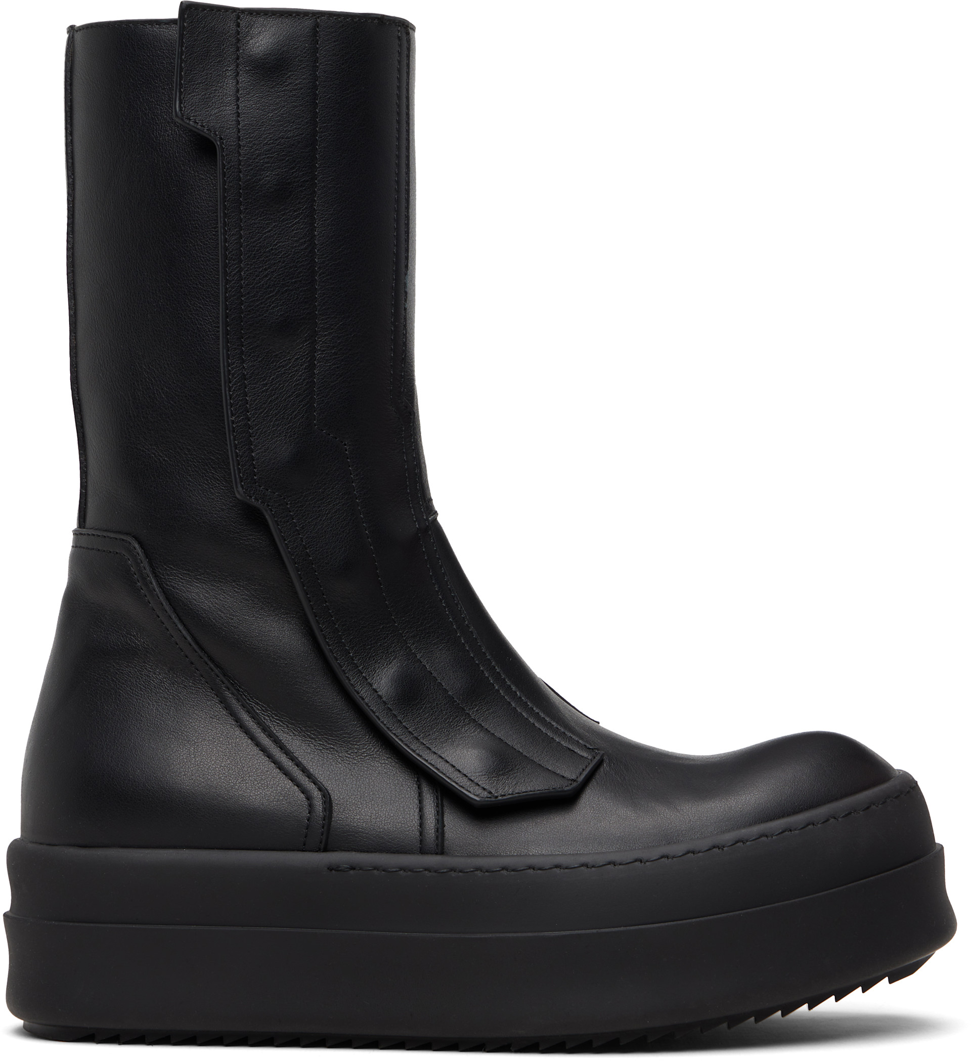 Rick Owens: Black Temple Moto Turbogeo Sneakers | SSENSE