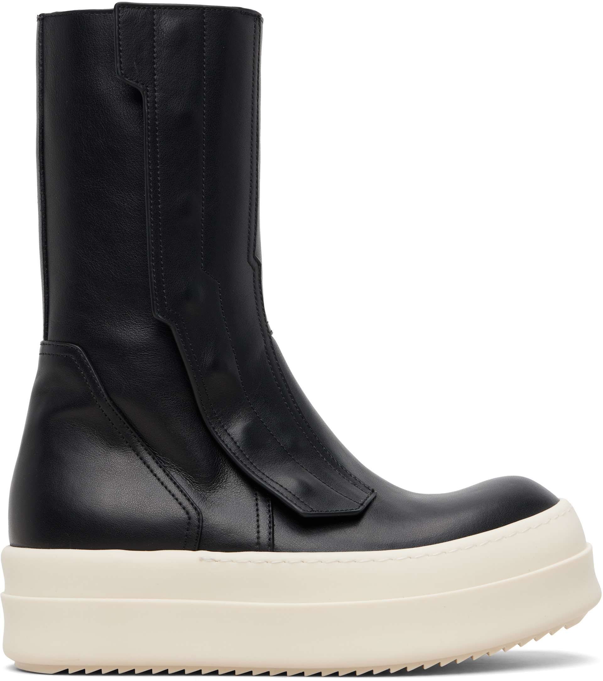 Rick Owens: Black Temple Moto Turbogeo Sneakers | SSENSE