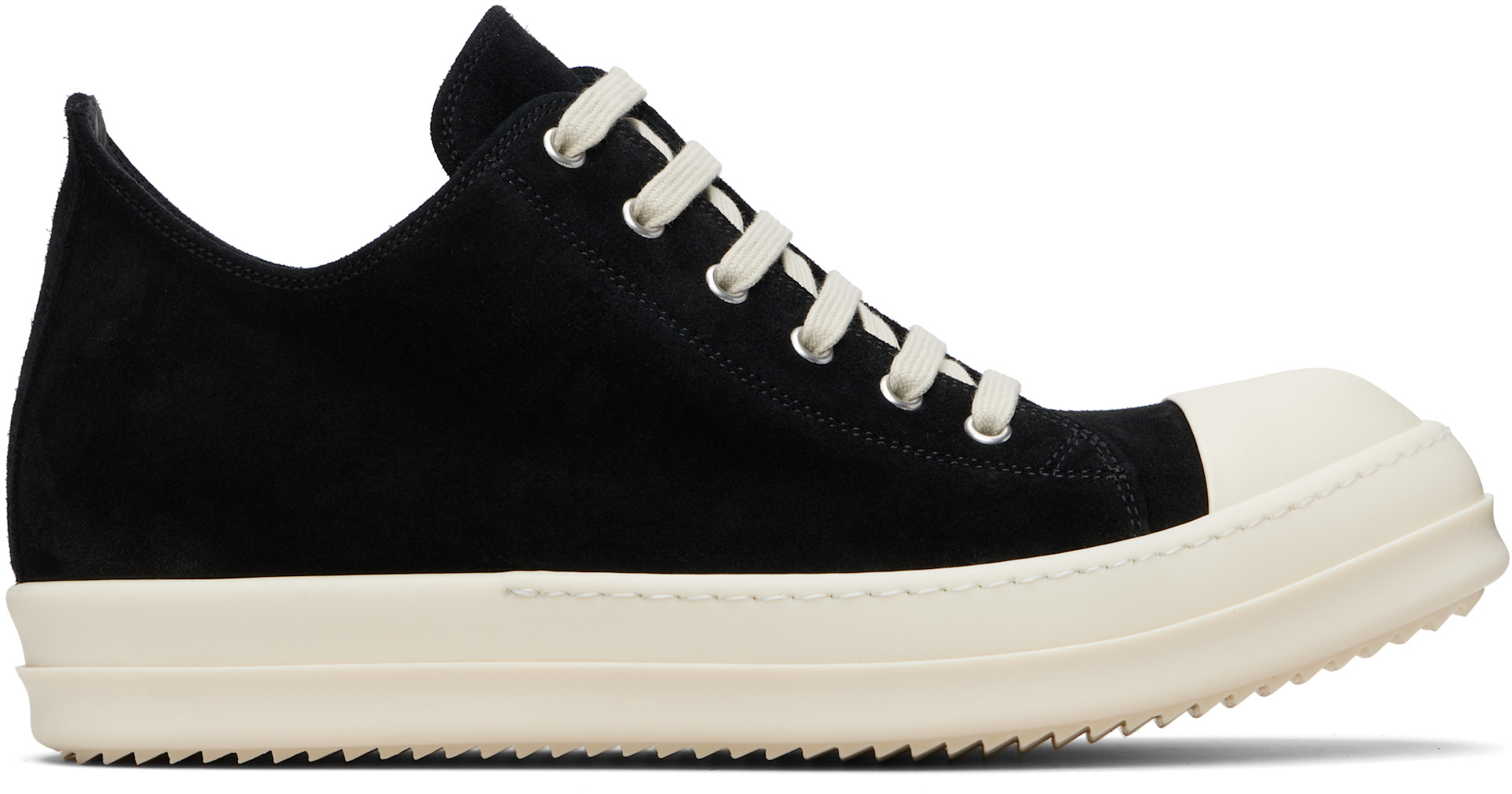 ×Rick Owens スニーカー ブラック Rick Owens: Black Low Sneaks Sneakers | SSENSE