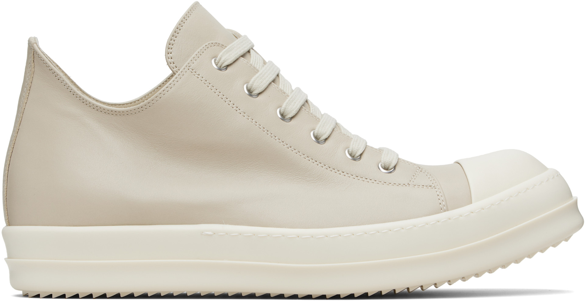 Rick Owens: Off-White Temple Low Sneaks Sneakers | SSENSE