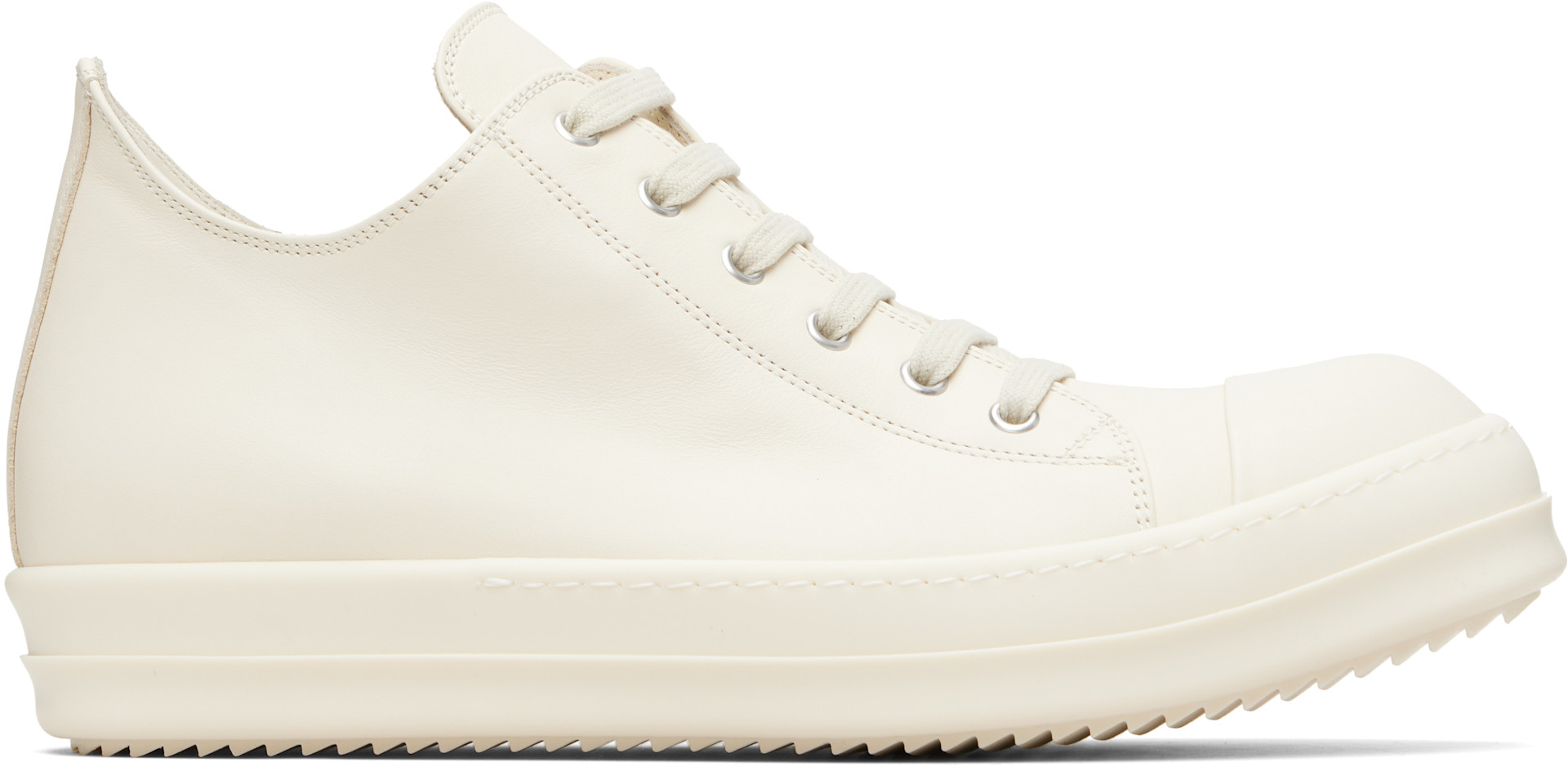 Rick Owens: Off-White Temple Low Sneakers | SSENSE