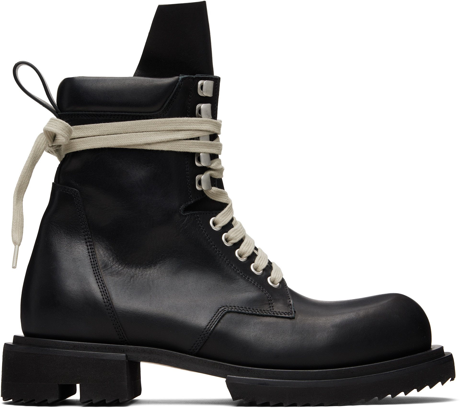 Rick Owens: Black Temple Low Army Gabe Boots | SSENSE