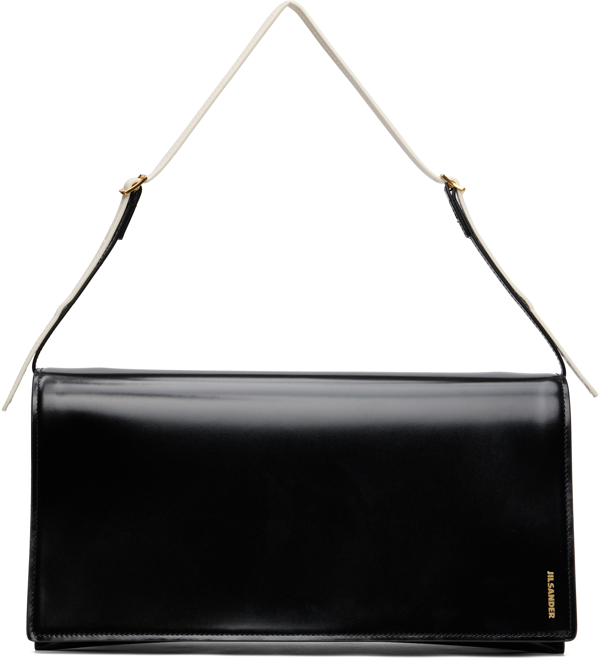 Jil Sander: Black File Medium Bag | SSENSE Canada