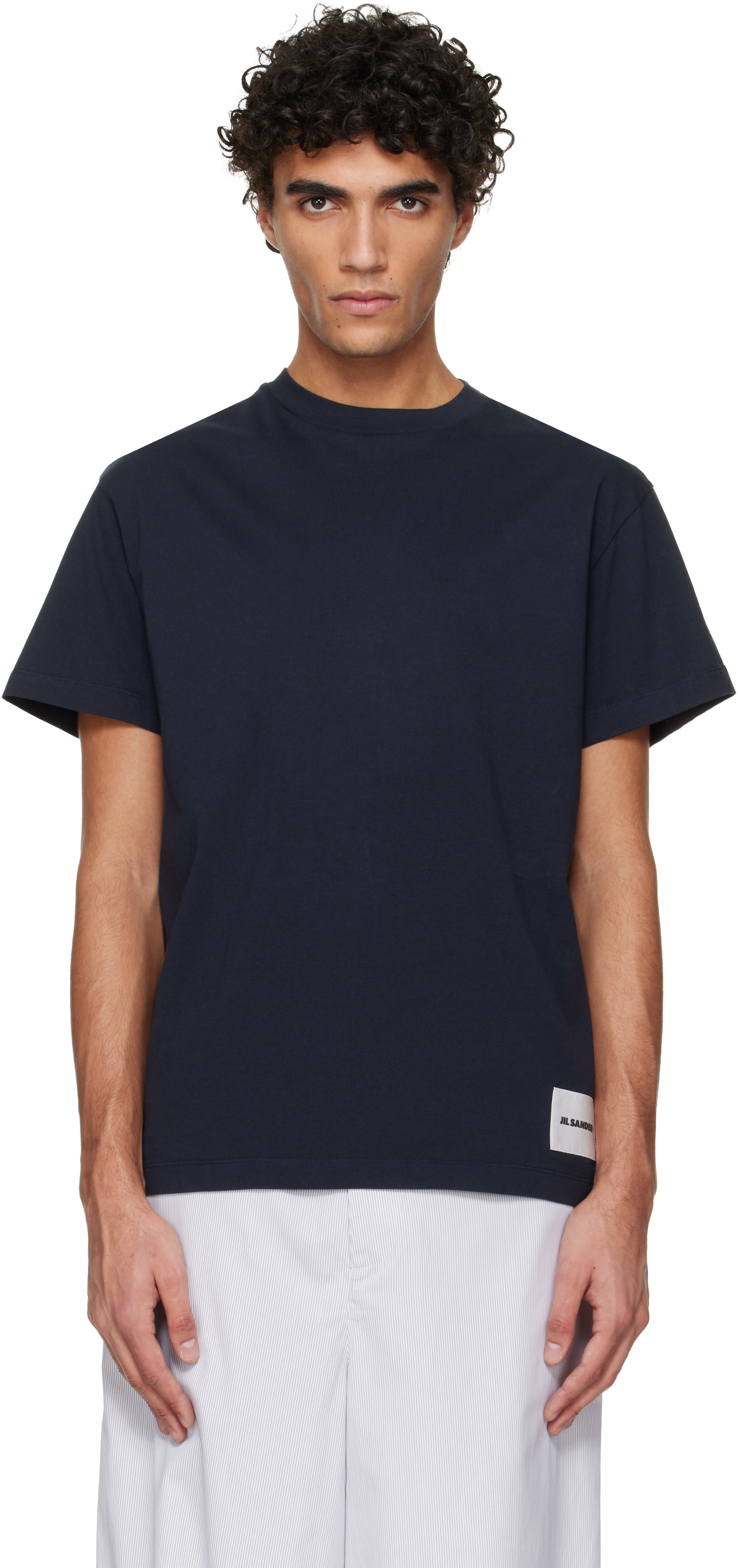 Three-Pack Multicolor Short-Sleeved T-shirts by Jil Sander on Sale