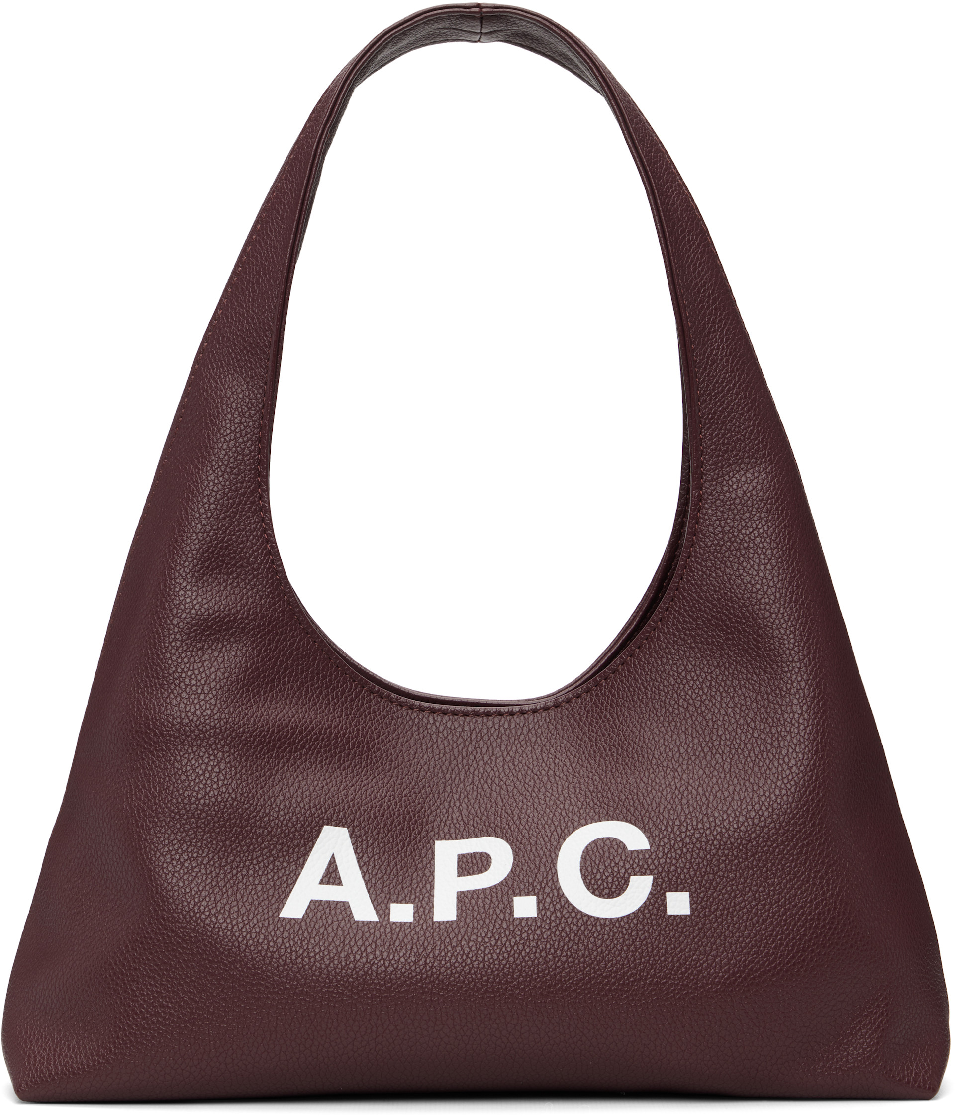 A.P.C.: Burgundy Baby Ninon Shoulder Bag | SSENSE
