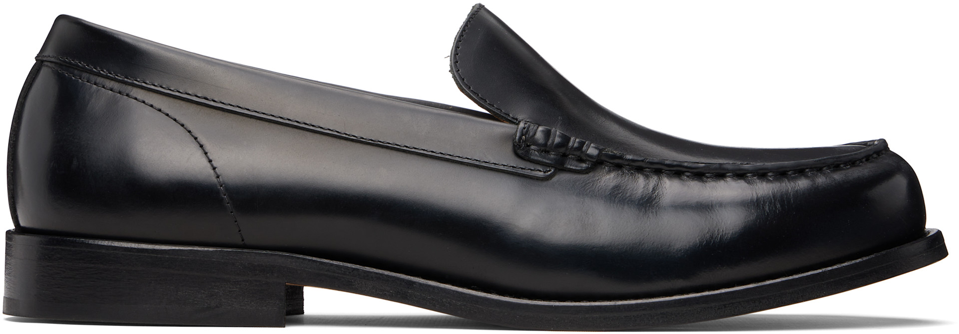 A.P.C.: Black Moc Loafers | SSENSE