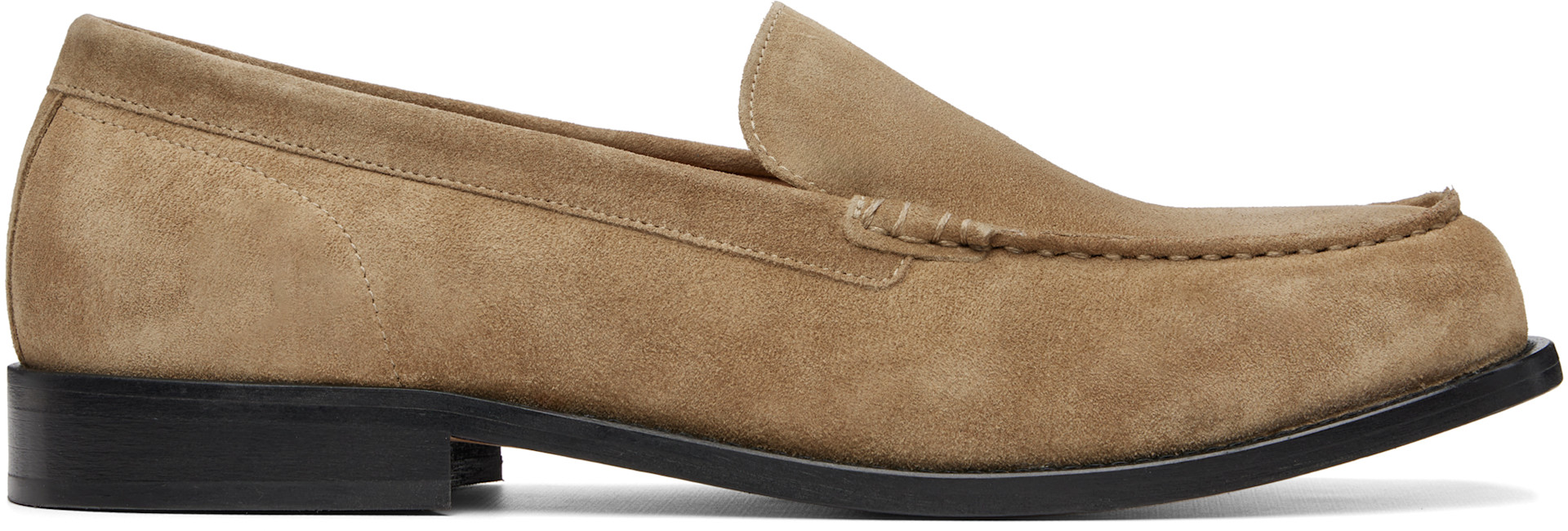 【新品未使用】 A.P.C. (アーペーセー) ローファー フラットシューズ A.P.C.: ベージュ スエード ローファー | SSENSE 日本