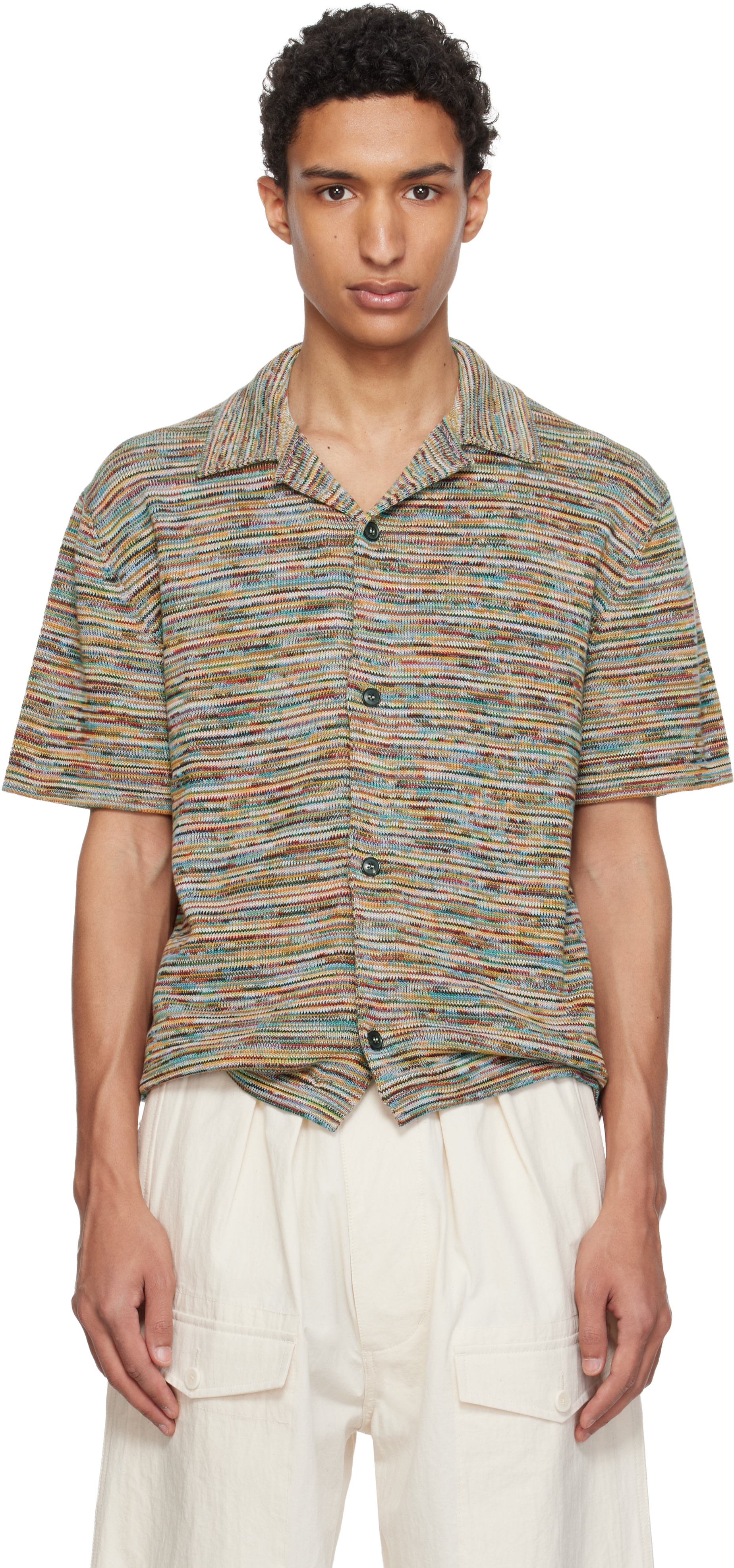 Paul Smith: マルチカラー シグネチャー ストライプ コットンニット
