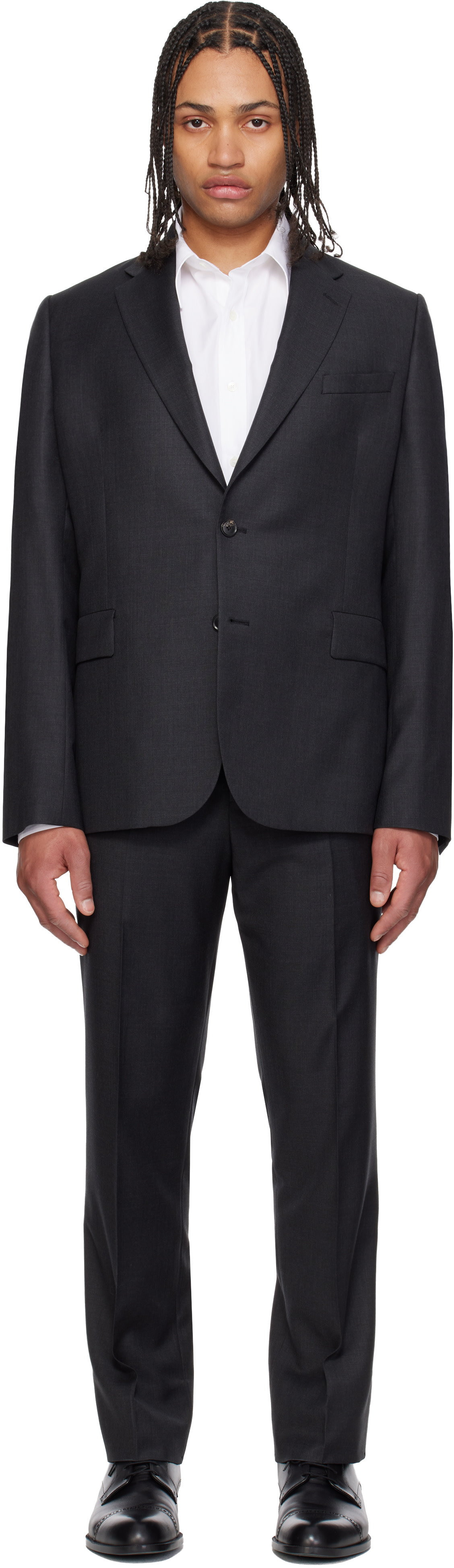 Paul Smith: ブラック Tailored Two Button スーツ | SSENSE 日本
