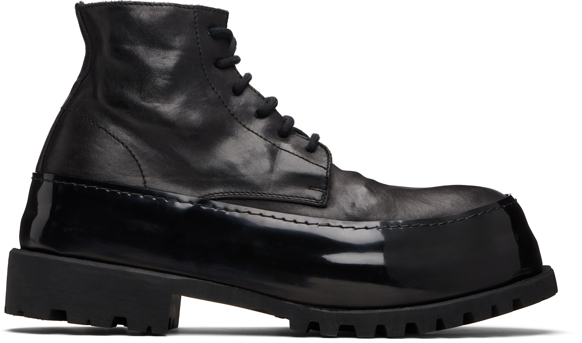A DICIANNOVEVENTITRE: Black Horse CMB1 Mid Ankle Boots | SSENSE