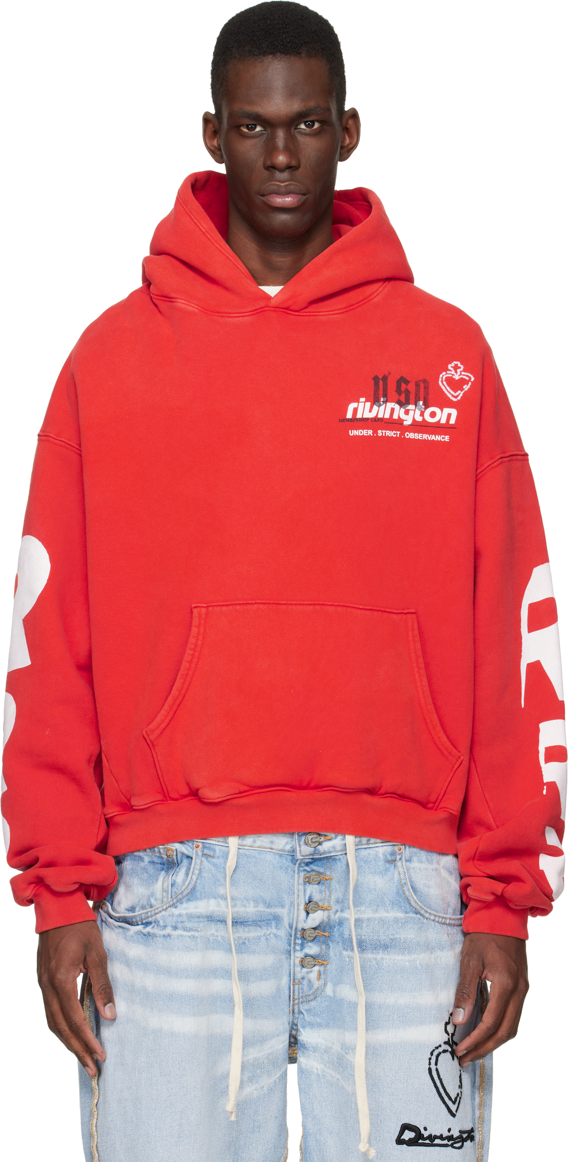 Rivington Roi Rebis: Red Membership USO Hoodie | SSENSE