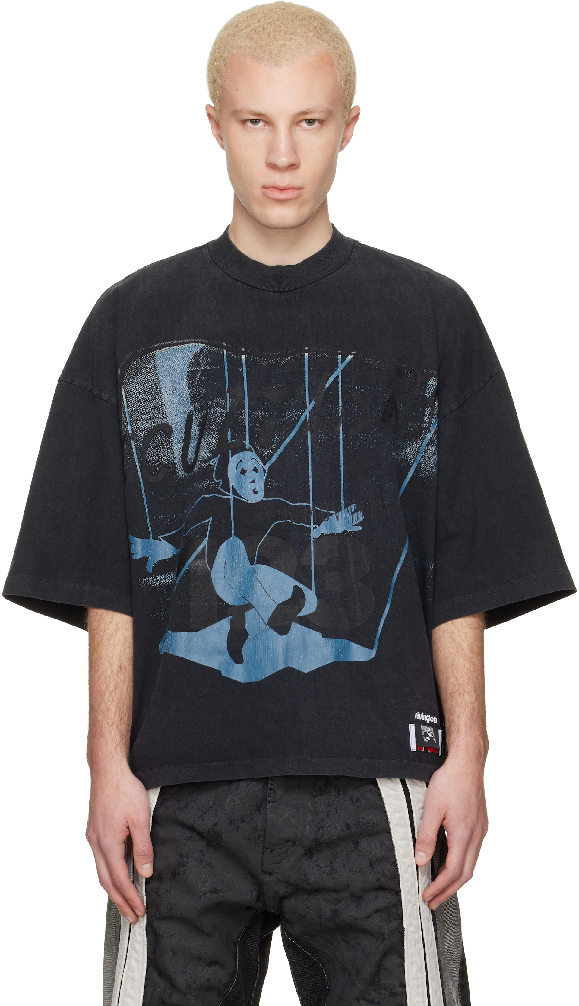 Rivington Roi Rebis: Black Left Out Vintage T-shirt | SSENSE