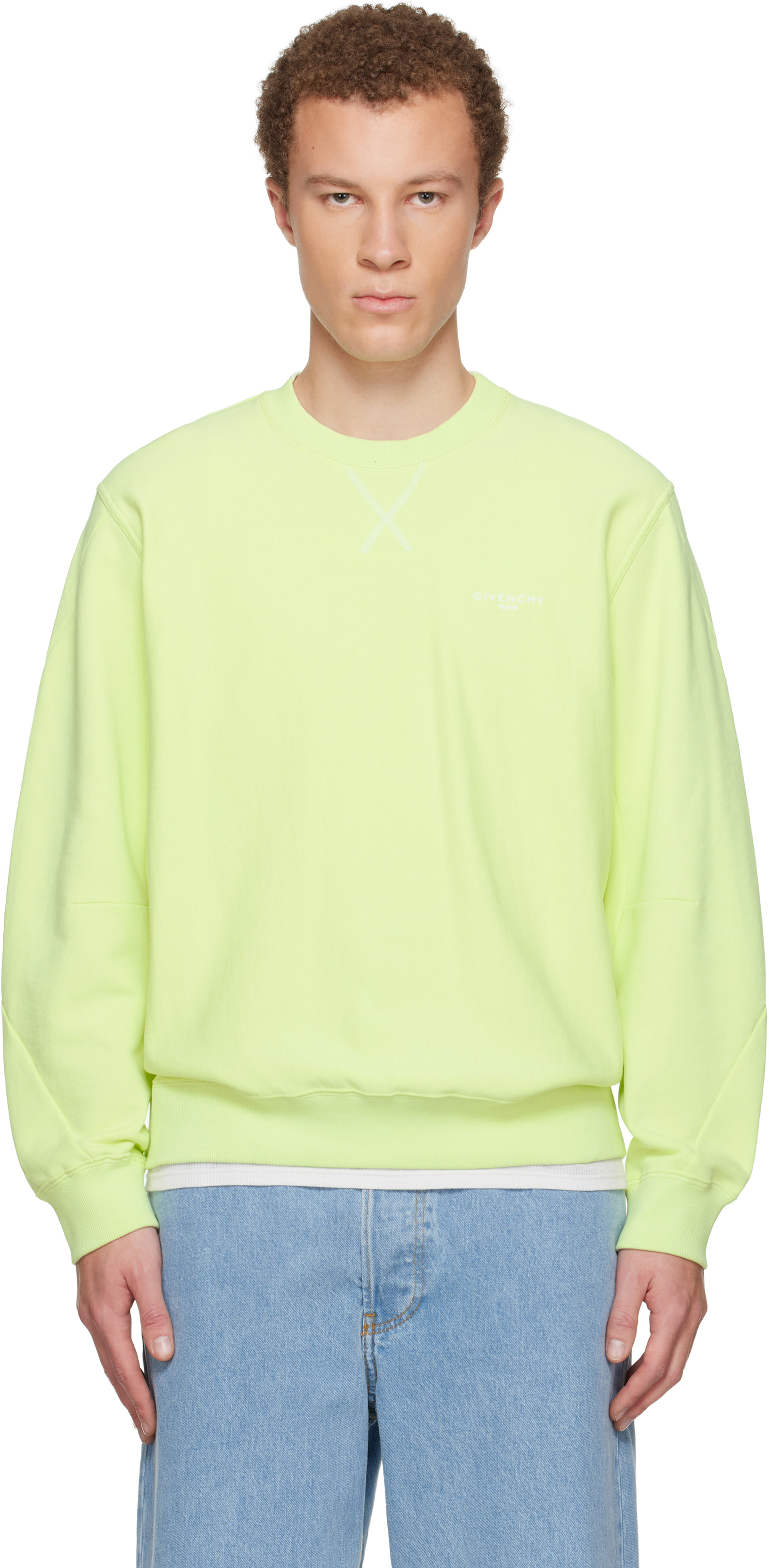 Givenchy: Green Couture Seam Sweatshirt | SSENSE