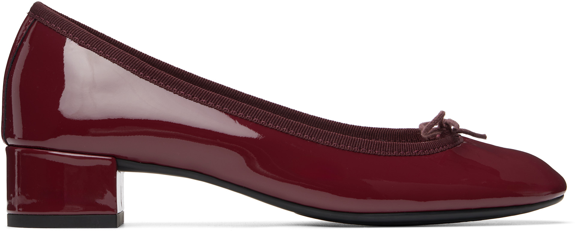 Repetto: Burgundy Camille Rubber-Sole Heels | SSENSE