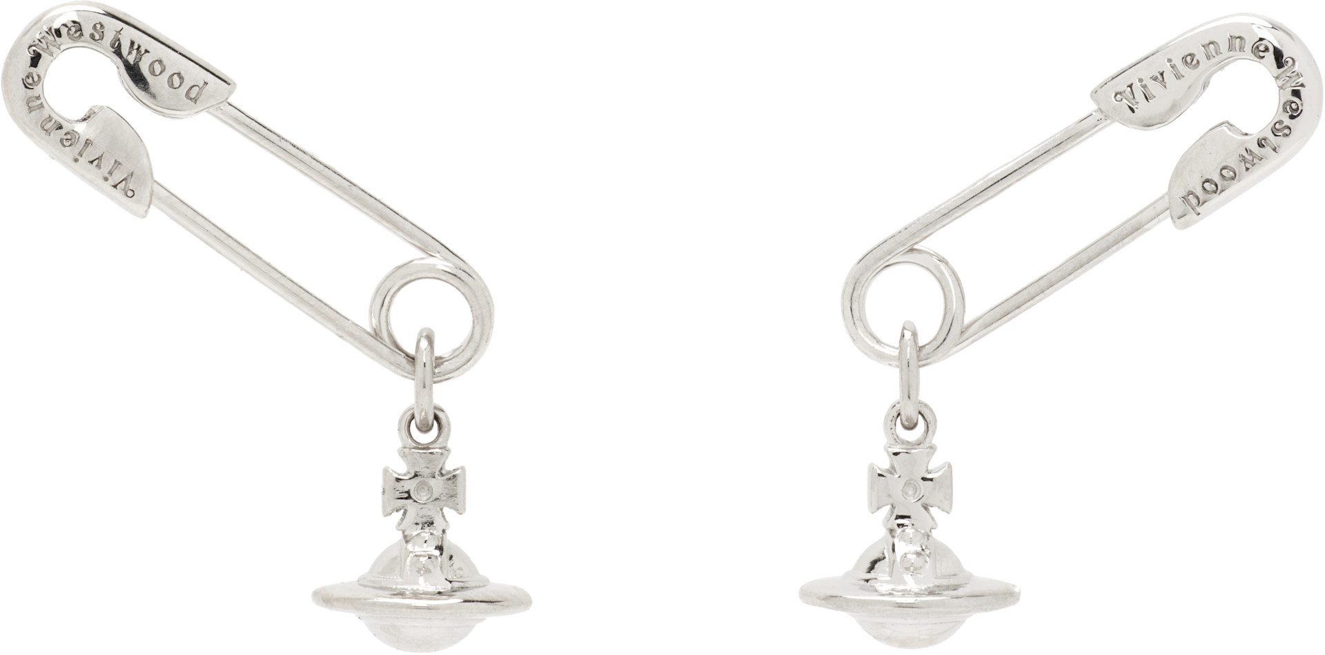 Vivienne Westwood: Safety Pin Earrings | SSENSE Singapore
