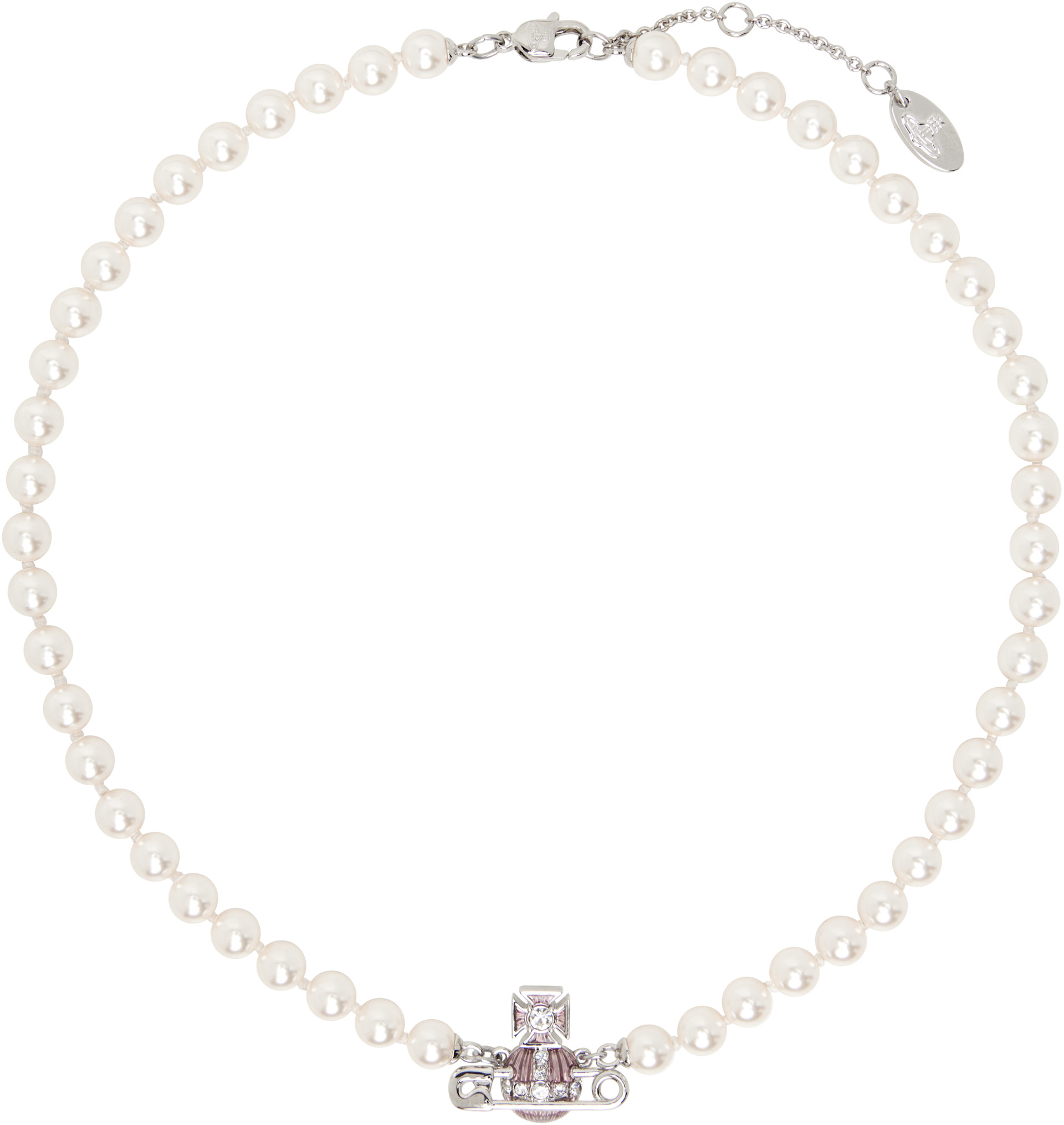 Vivienne Westwood: Kitty Faux-Pearl Necklace | SSENSE Canada