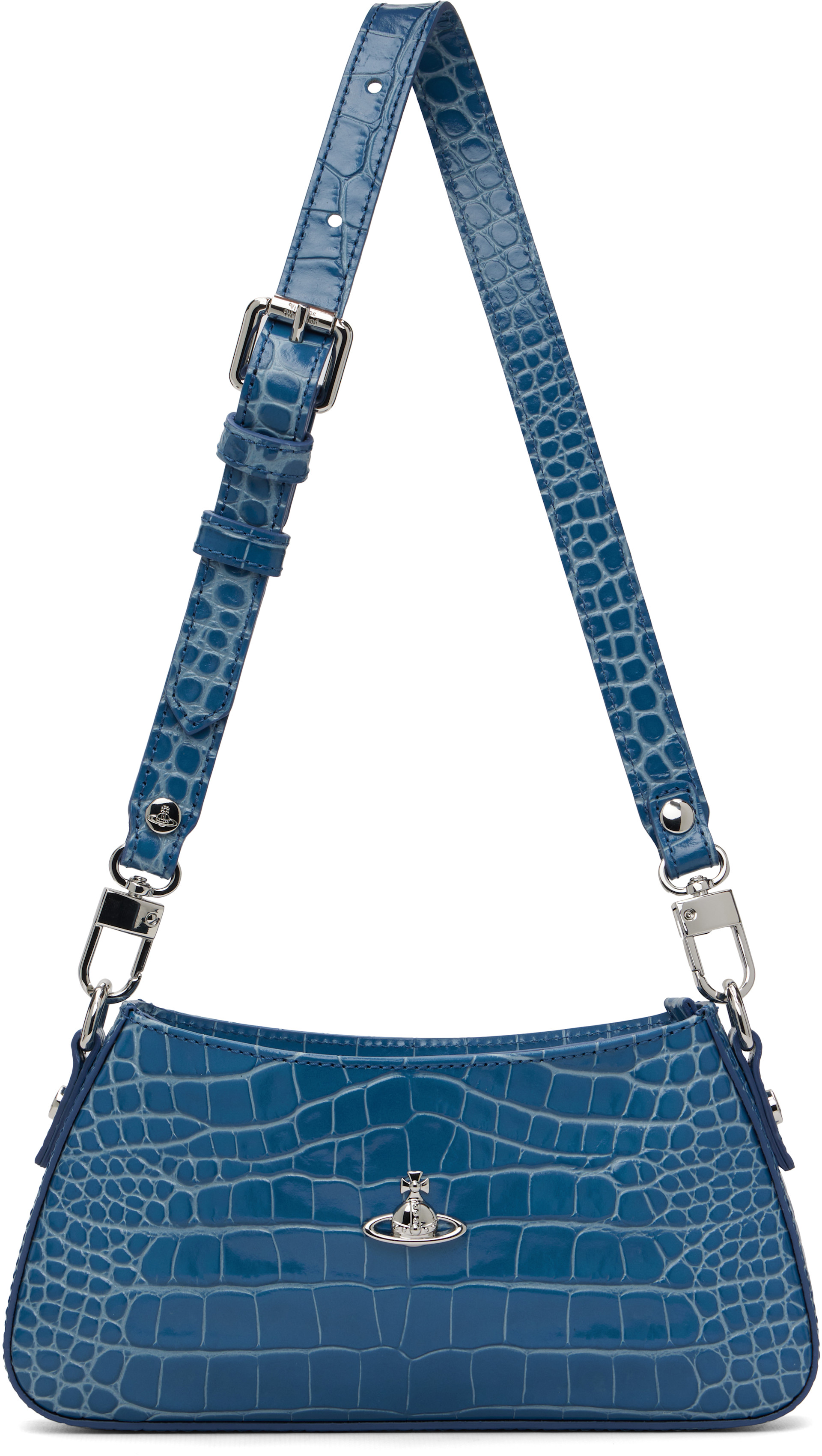 A*t様 Vivienne Westwood Vivienne Westwood: Blue Tasha Shoulder Phone Bag | SSENSE