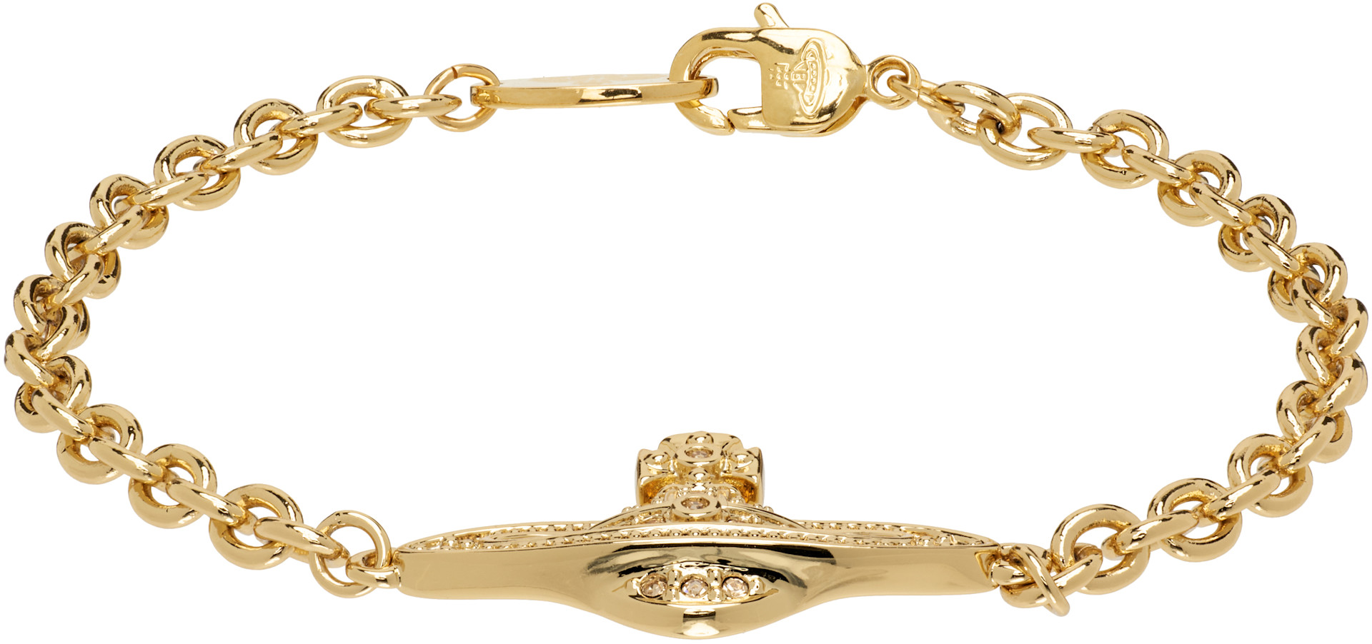 アクセサリー MAN MINI BAS RELIEF CHAIN BRACELET Vivienne Westwood: Mini Bas Relief Chain Bracelet | SSENSE Canada
