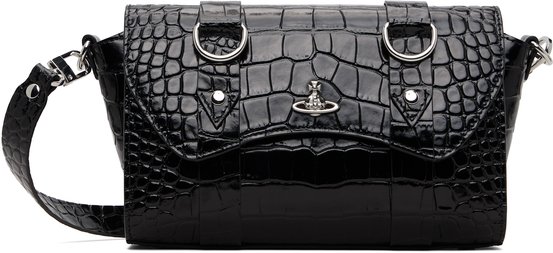 Vivienne Westwood: Black Kimmy Crossbody Bag | SSENSE Canada