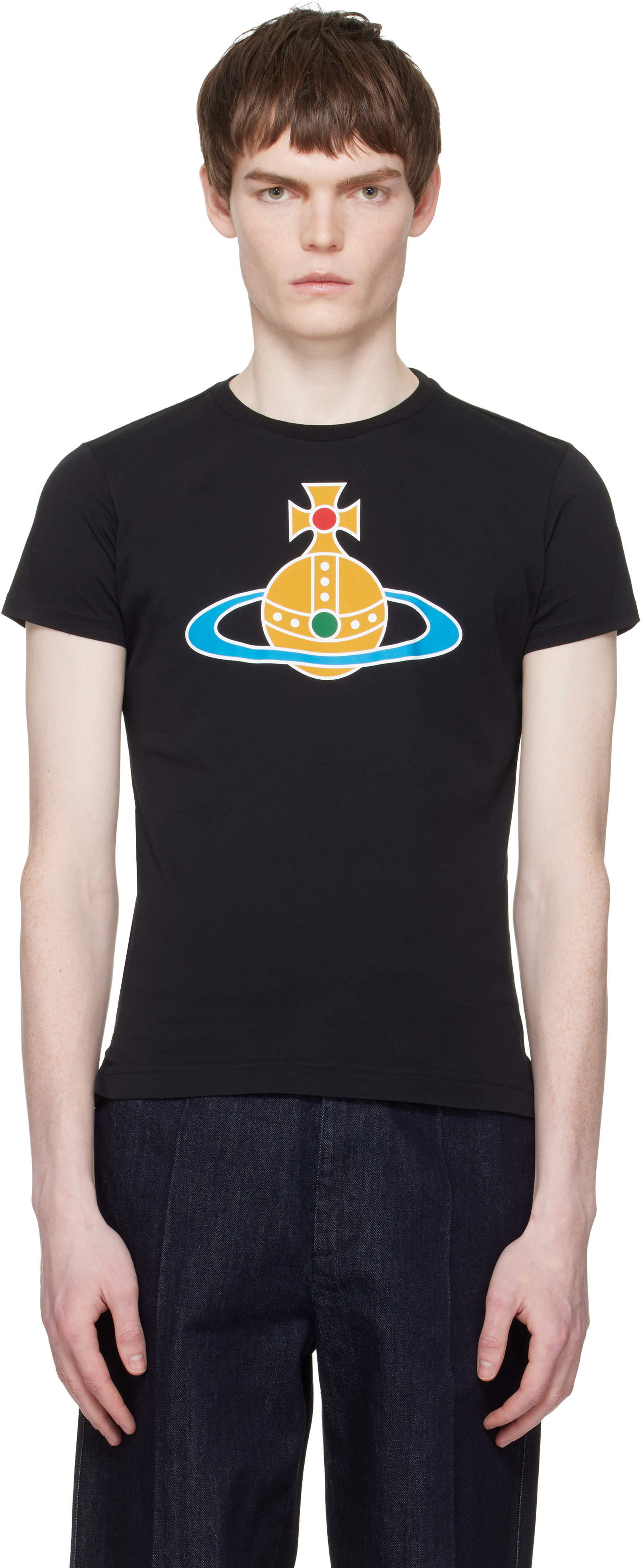 PERU　 Vivienne Westwood Vivienne Westwood: Black Oversized Orb Peru T-shirt | SSENSE