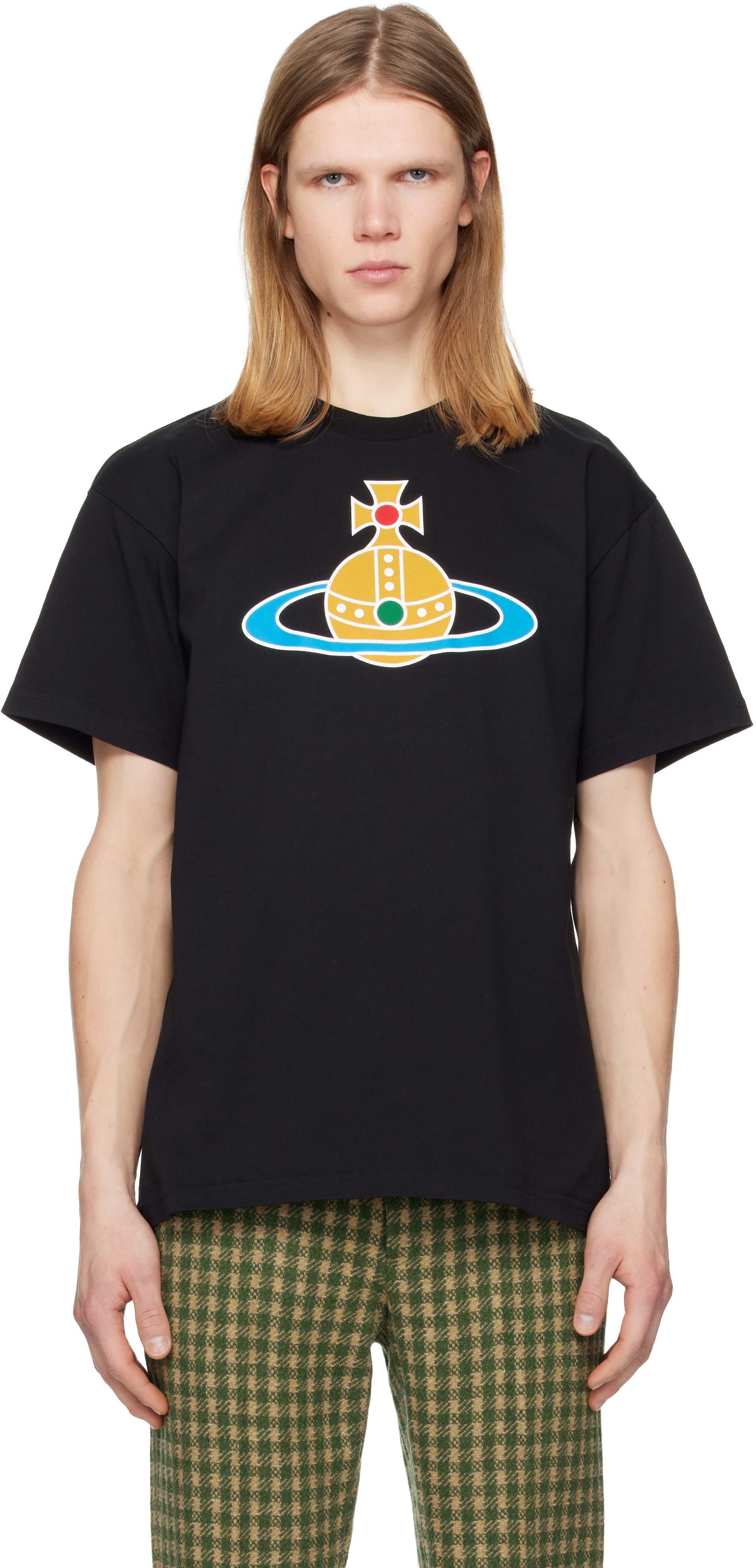 Vivienne Westwood: Black Oversized Orb Classic T-shirt | SSENSE
