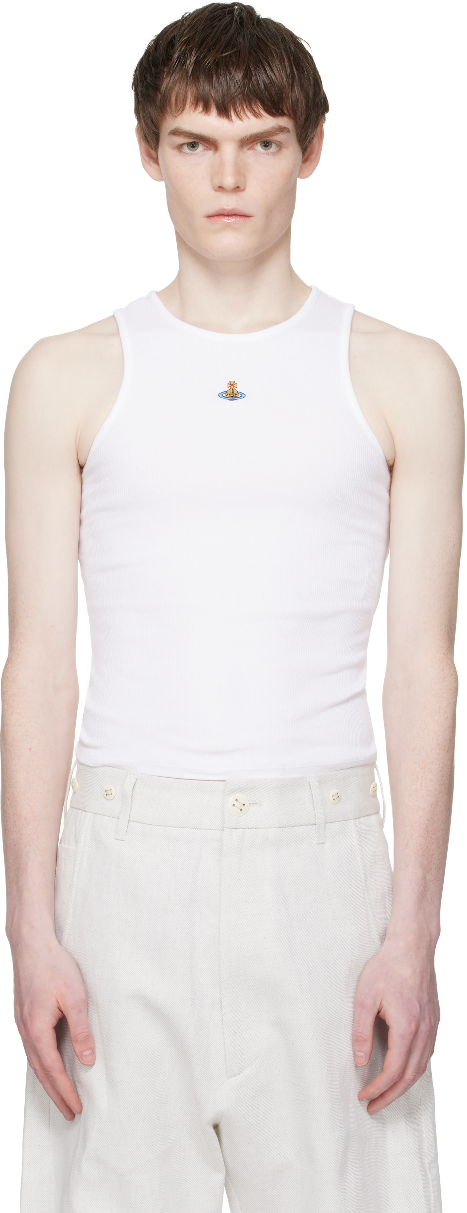 Vivienne Westwood: White 90s Tank Top | SSENSE