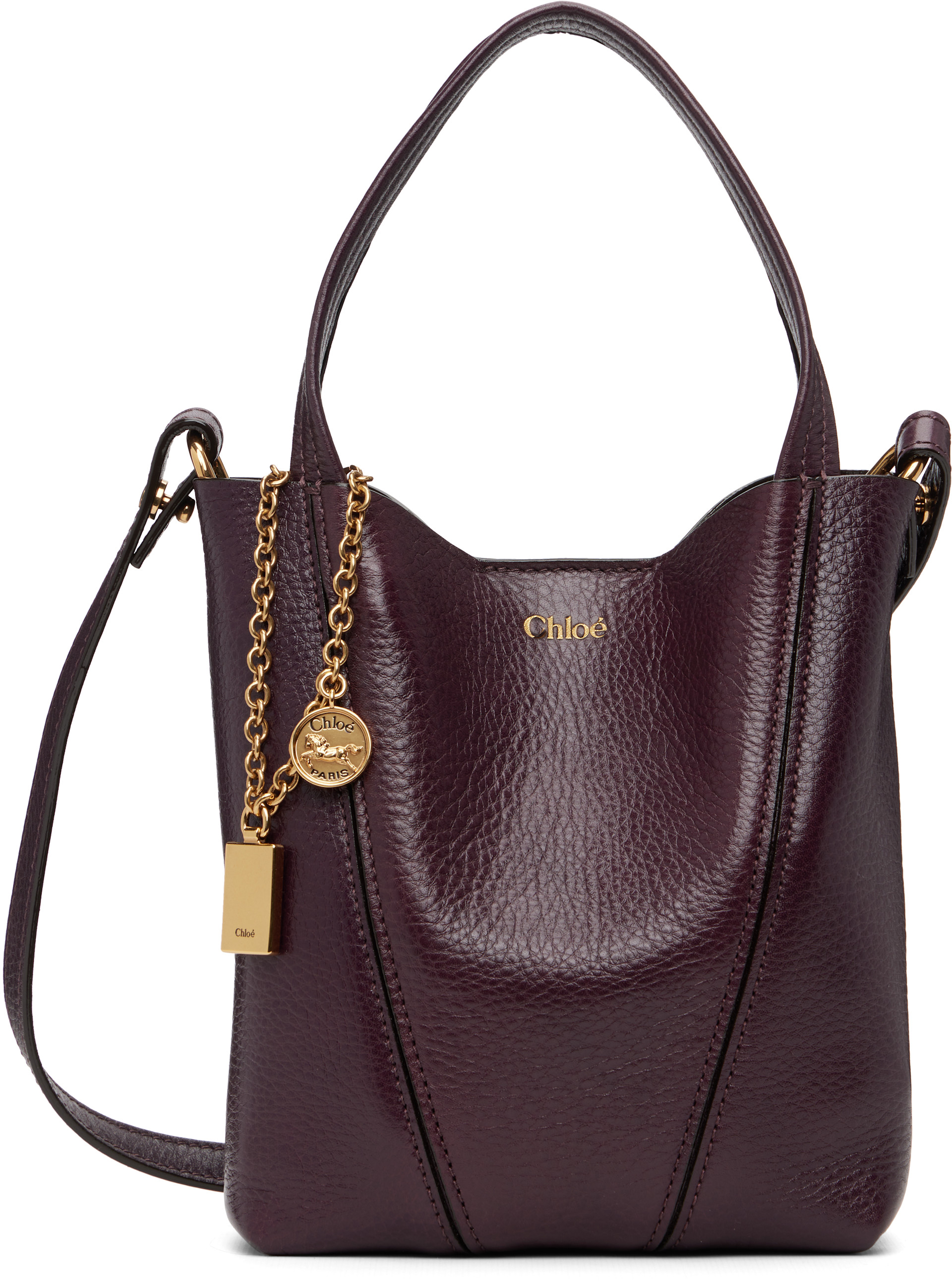 Brown Small 'Chloé' Spin Tote