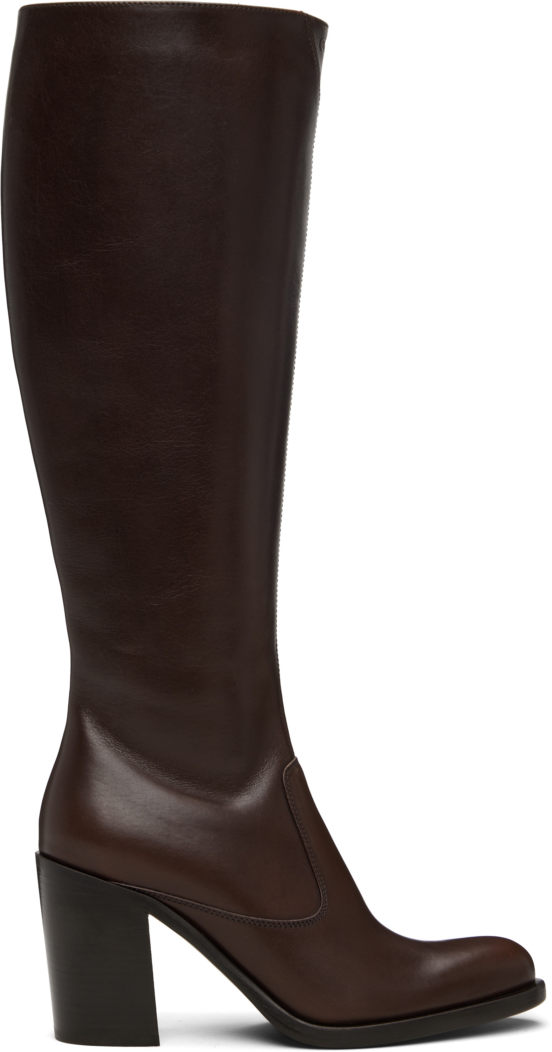 Chloé: Brown Phoenix Heeled Tall Boots | SSENSE