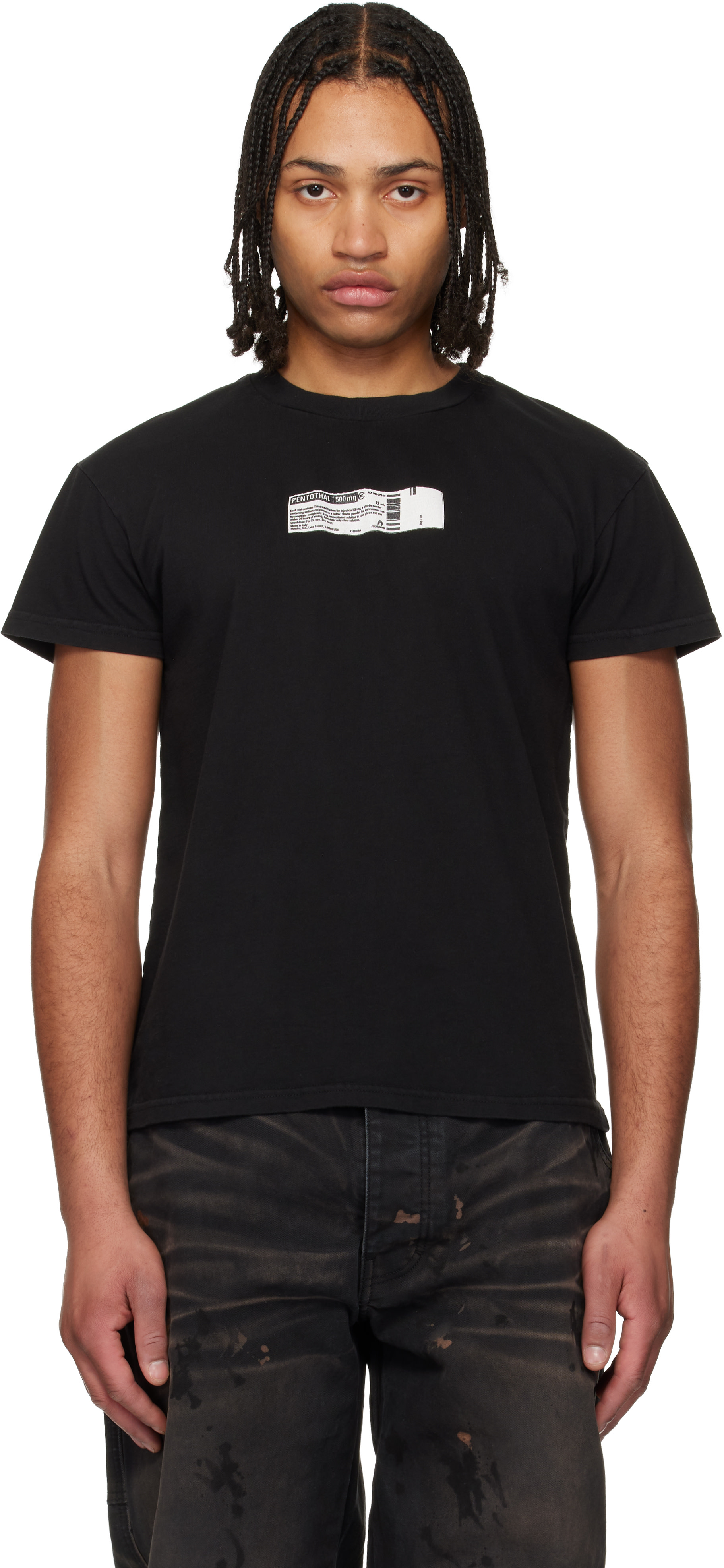 ALEXANDER DIGENOVA: Black 'Truth Serum' T-shirt | SSENSE