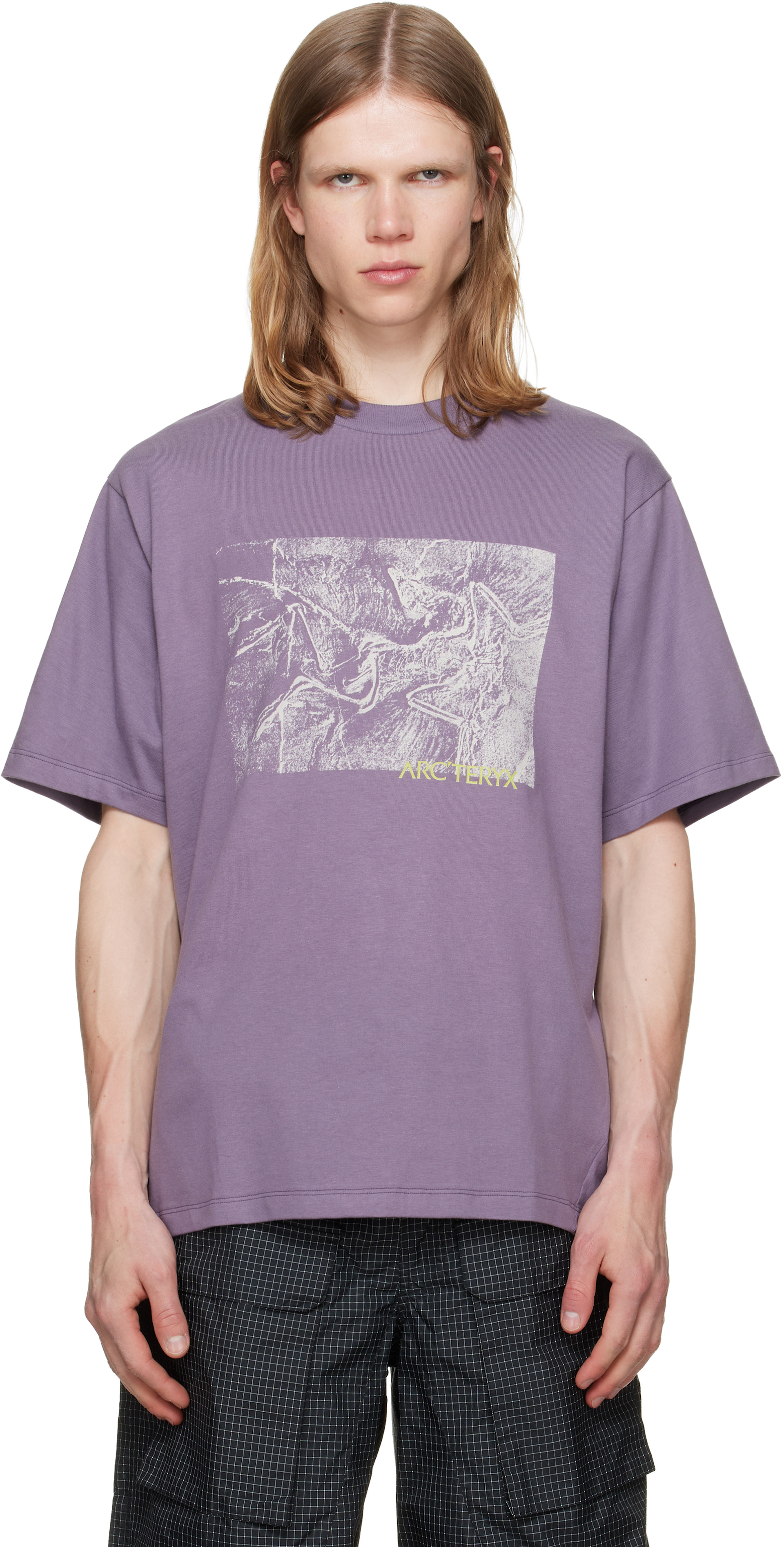 Arc'teryx: パープル Kragg Cotton Lithographica S/S Tシャツ