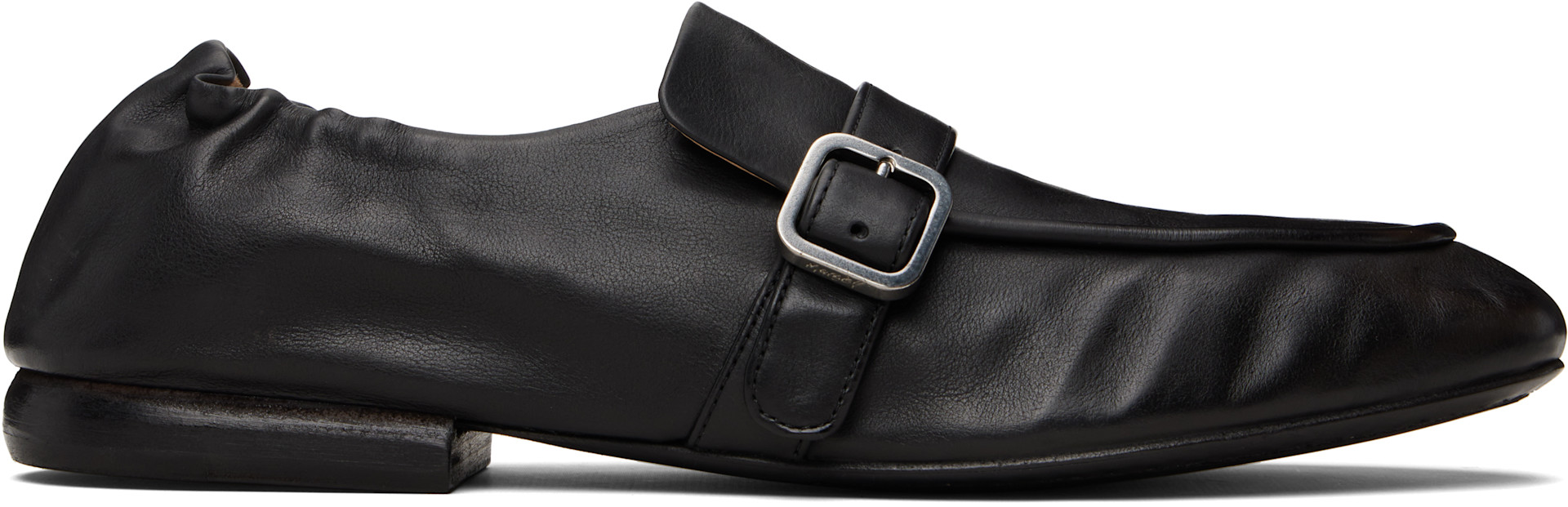 Marsèll: Black Mandolo Leather Loafers | SSENSE