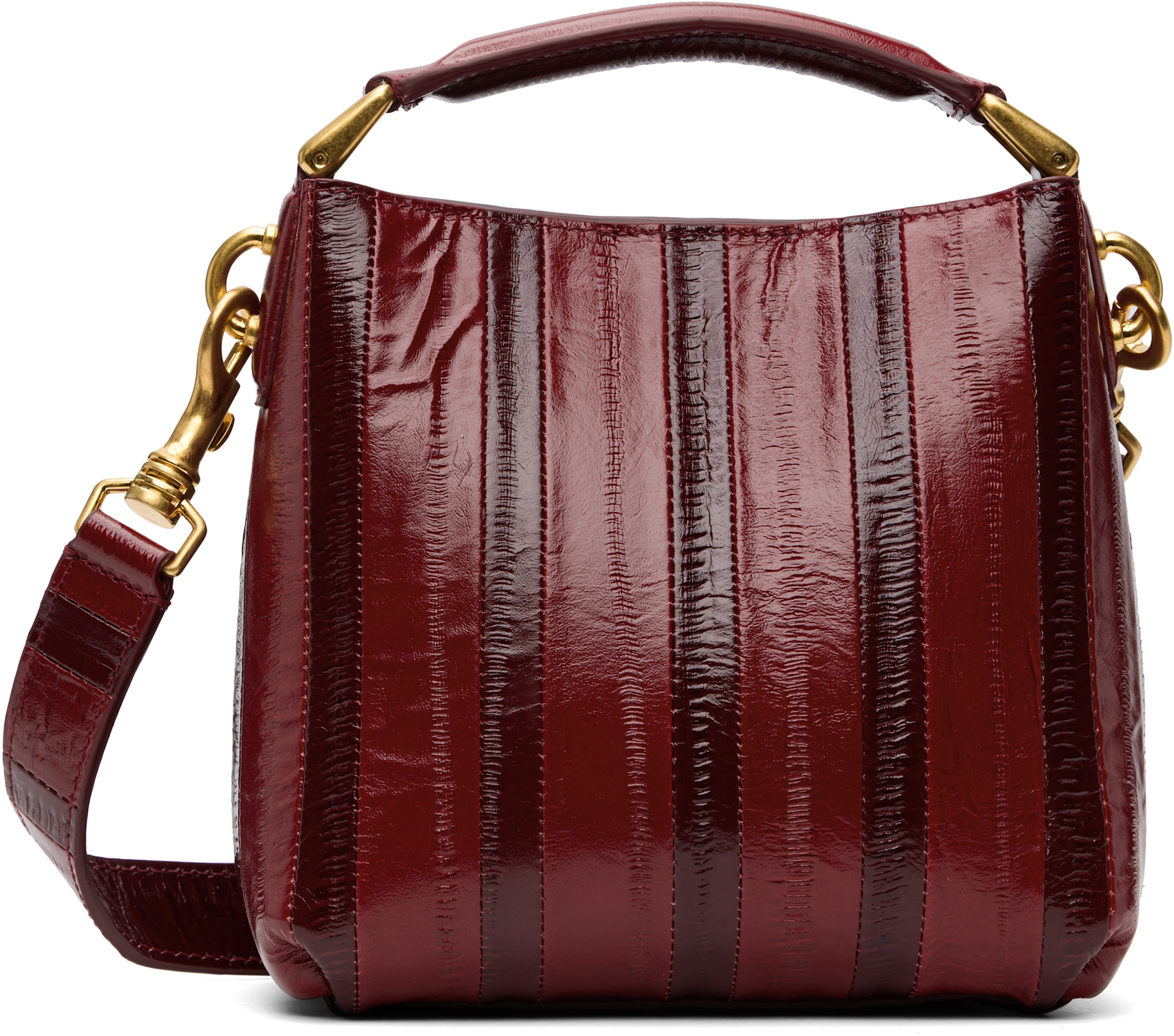 Dries Van Noten: Red Small Leather Crossbody Bag | SSENSE
