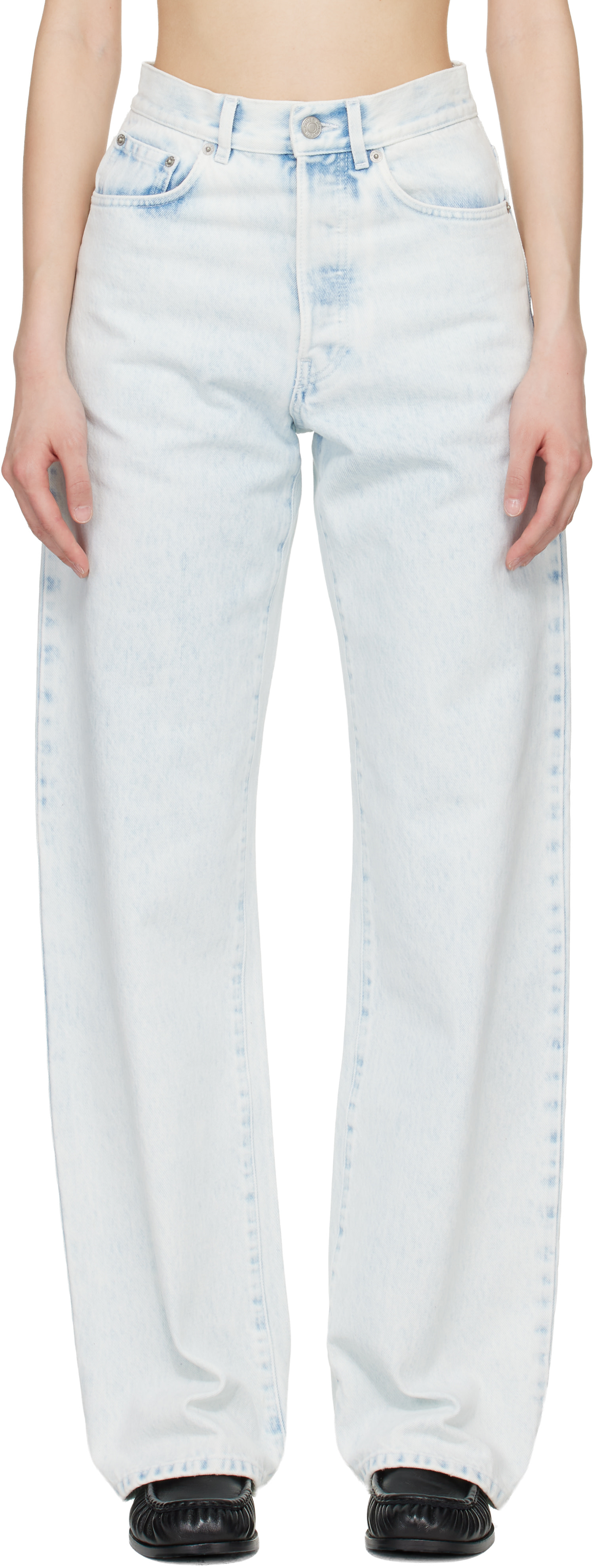 DRIES VAN NOTEN ホワイトワイドデニムパンツ ウィメンズ用 Dries Van Noten ジーンズ | SSENSE 日本