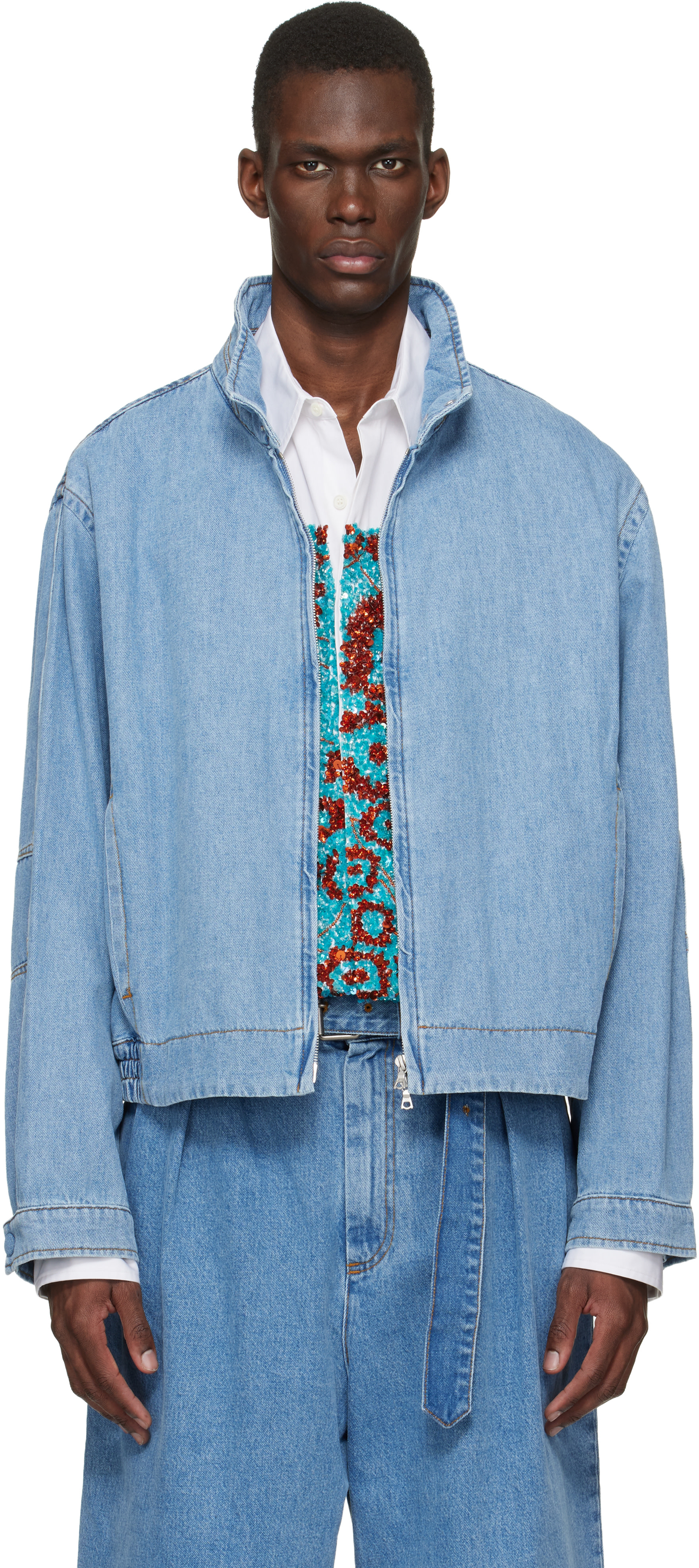メンズ用 Dries Van Noten デニムジャケット | SSENSE 日本