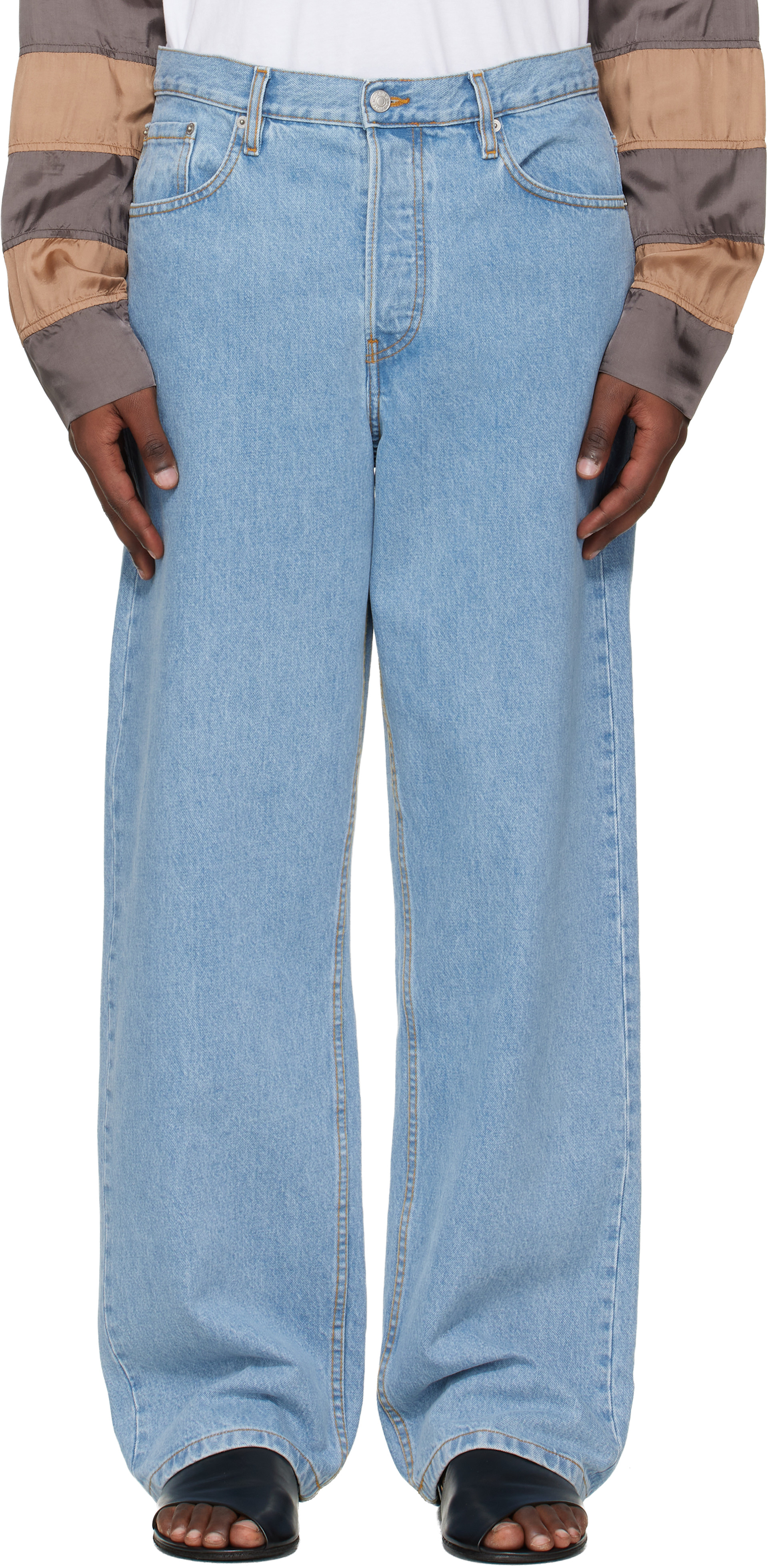 Dries Van Noten: Blue Loose Fit Jeans | SSENSE