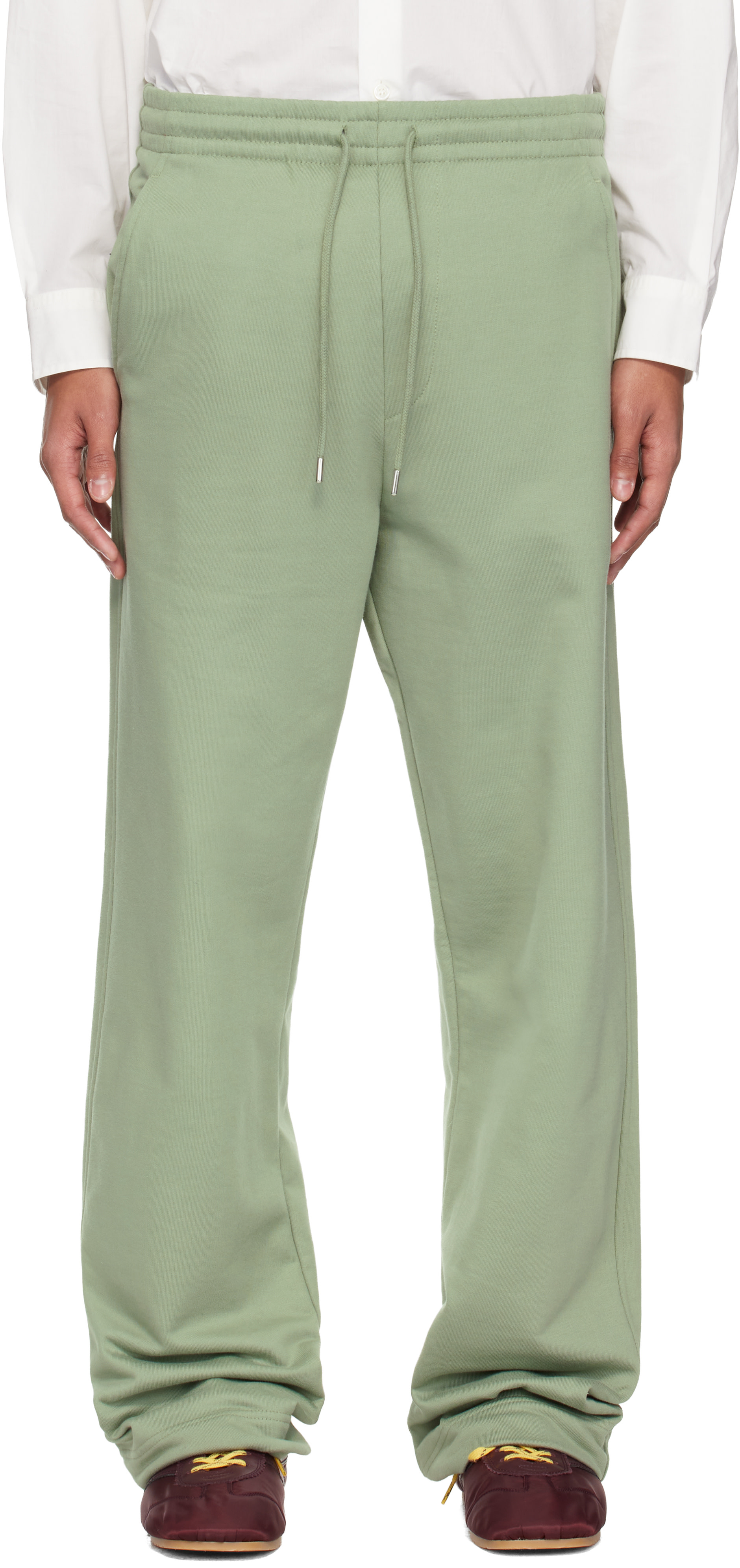 Dries Van Noten: Green Drawstring Sweatpants | SSENSE