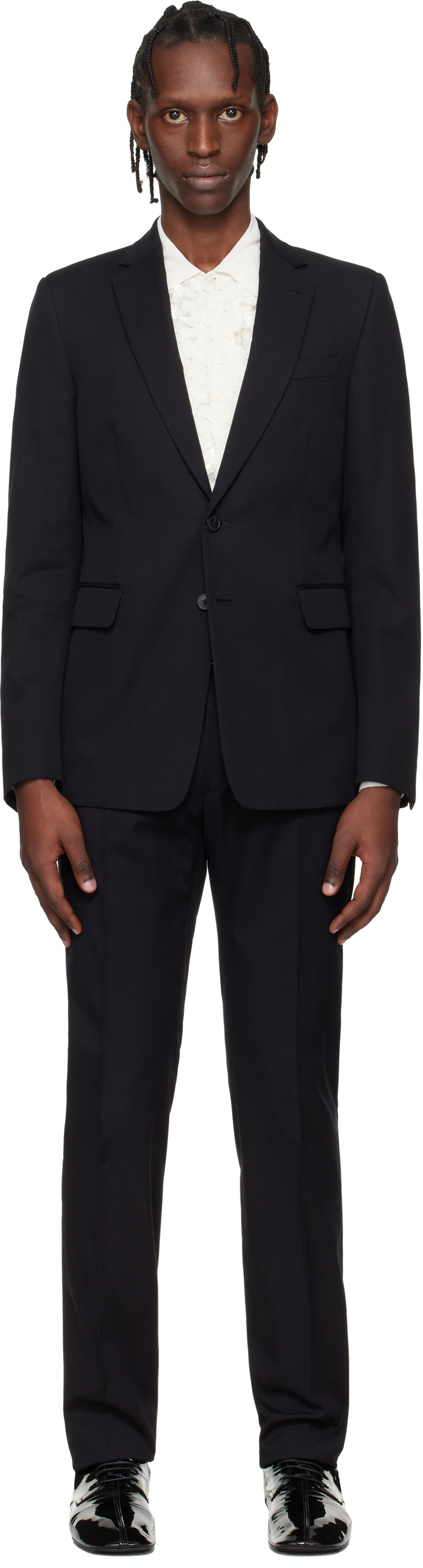 DRIES VAN NOTEN ブラックスーツ セット S Dries Van Noten: Black Single-Breasted Suit | SSENSE