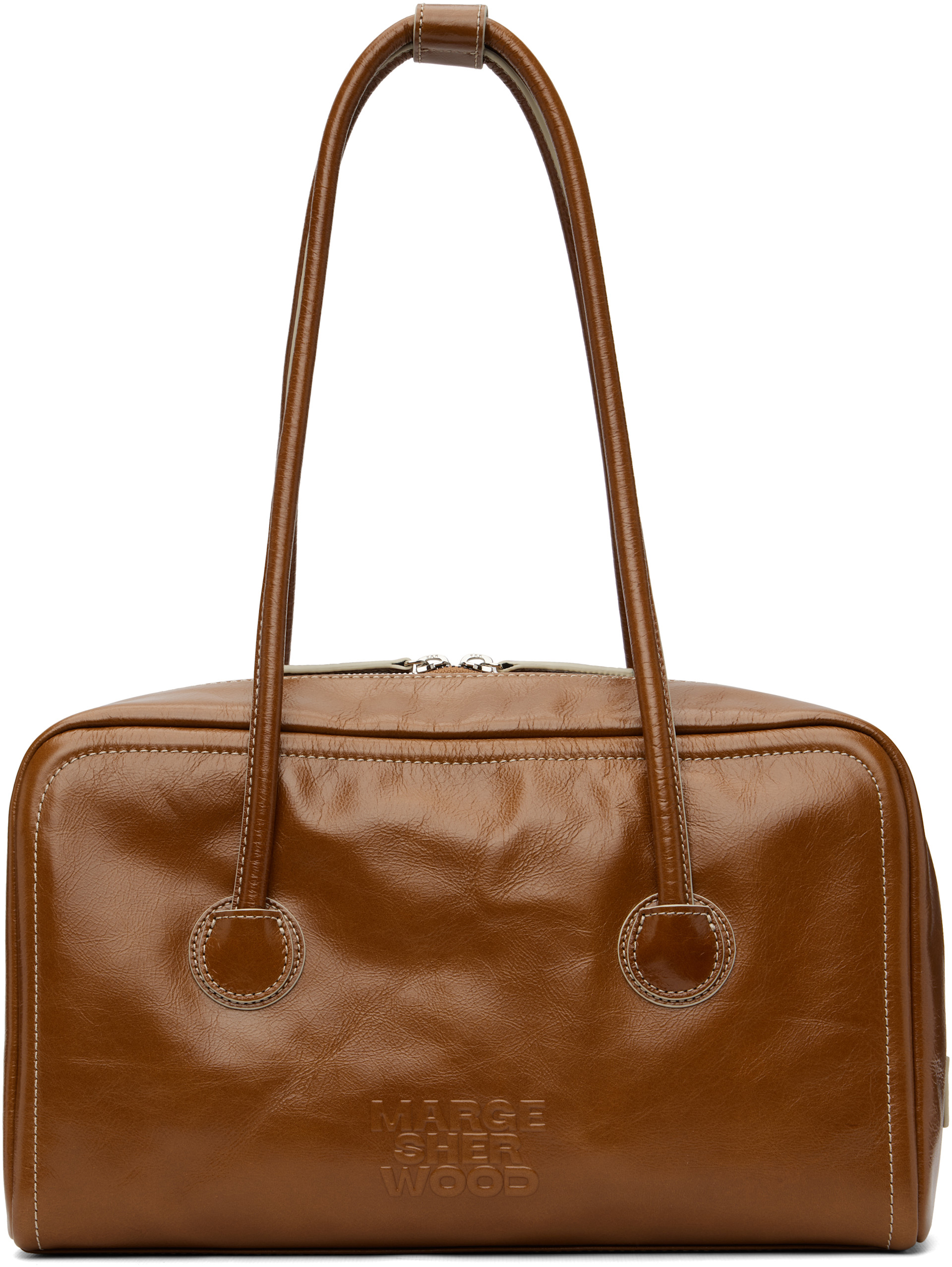 MARGESHERWOOD: Brown Soft Boston Bag | SSENSE Canada