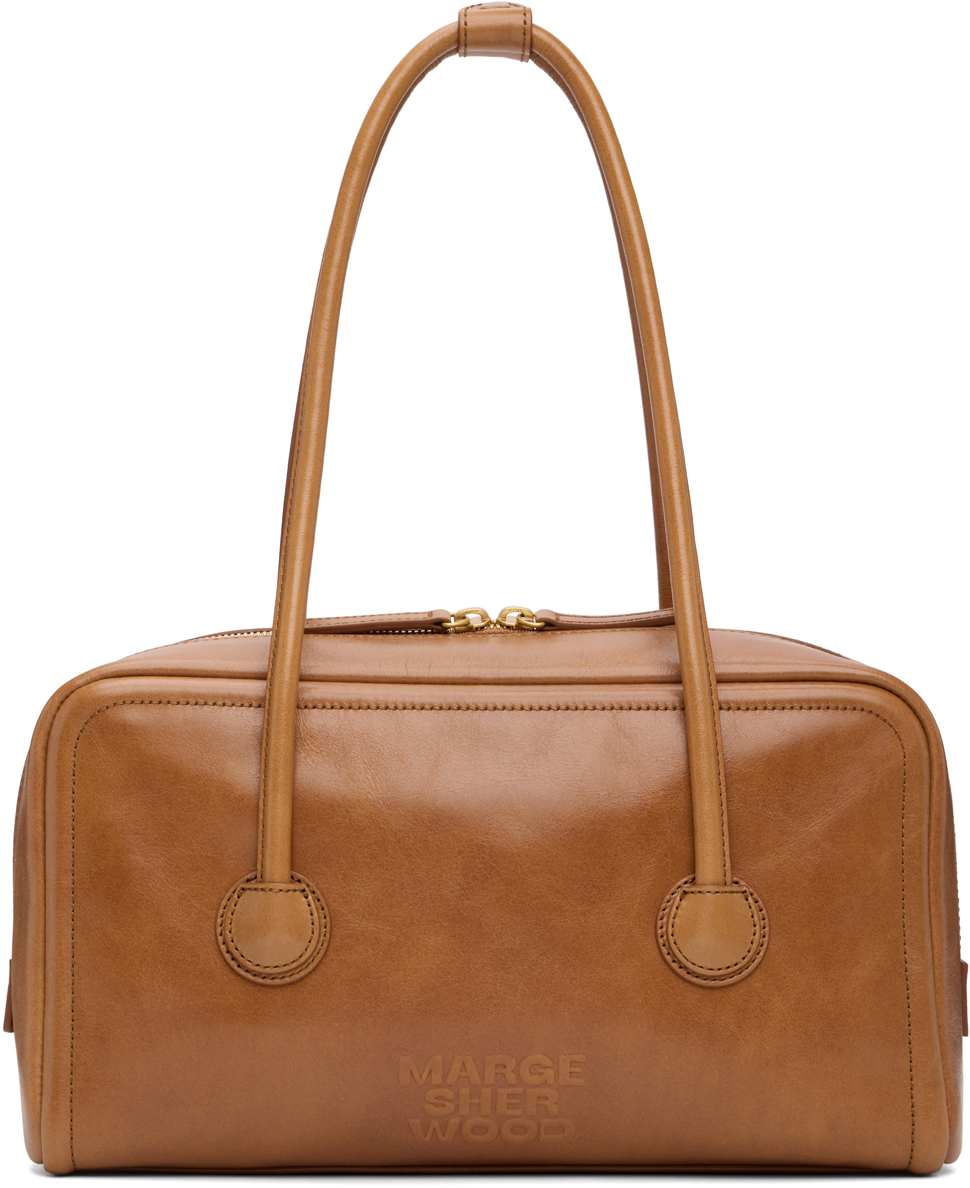 MARGESHERWOOD: Brown Soft Boston Small Bag | SSENSE