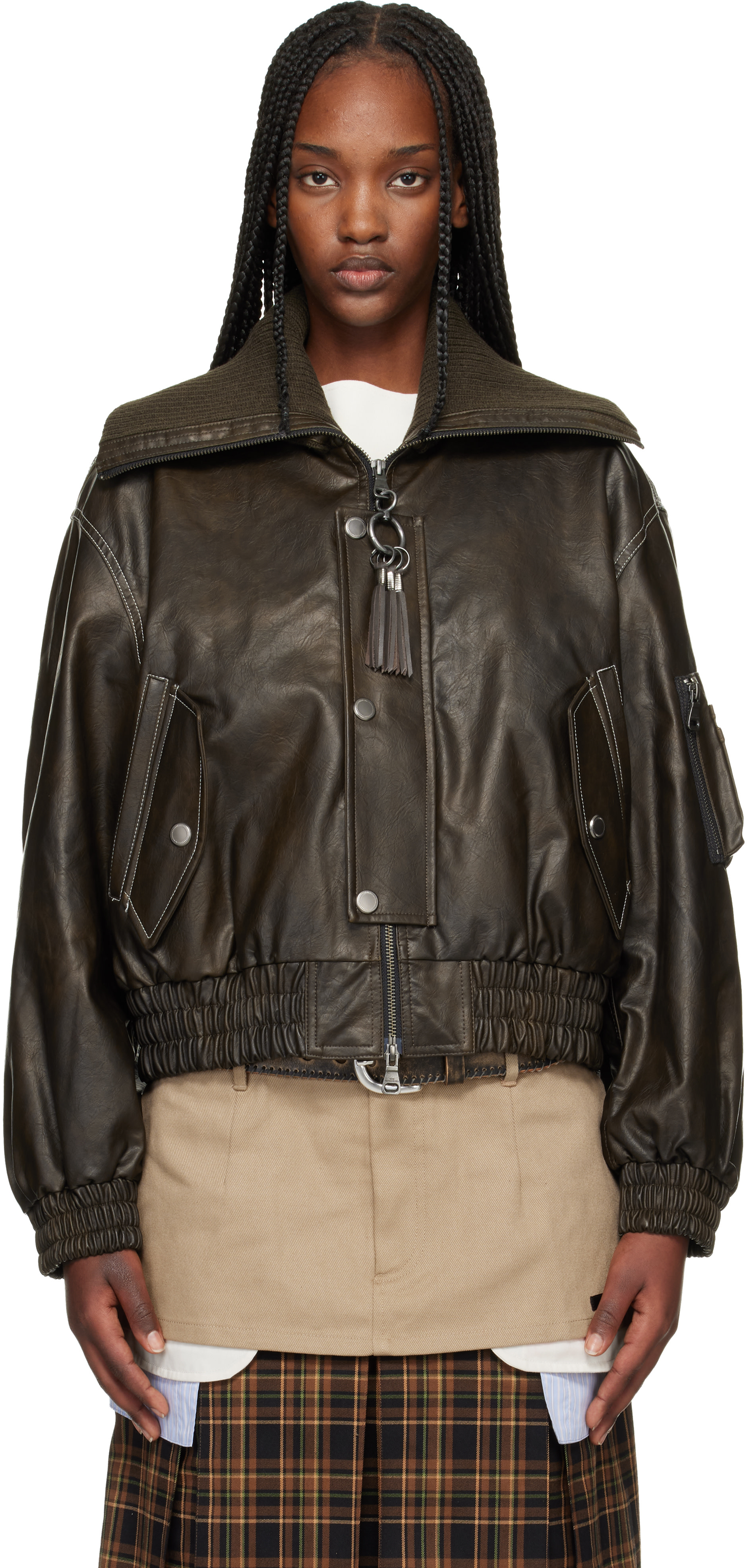 ZARA Andersson Bell レザーニットジャケット S 新品未使用 ZARA ニットコンビレザージャケット X ANDERSSON BELL