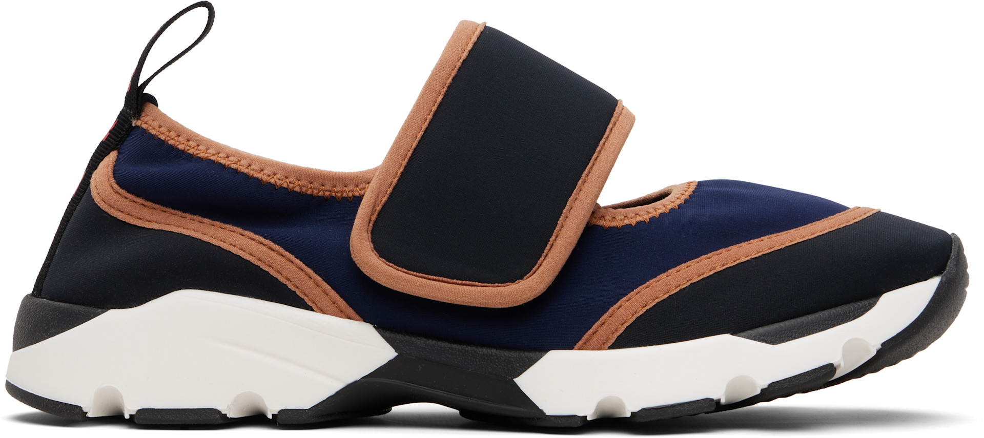 Marni: Navy Velcro Sneakers | SSENSE